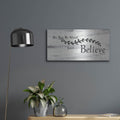 'Just Believe' by Linda Spivey – Metal Wall Art, 24x12 room view