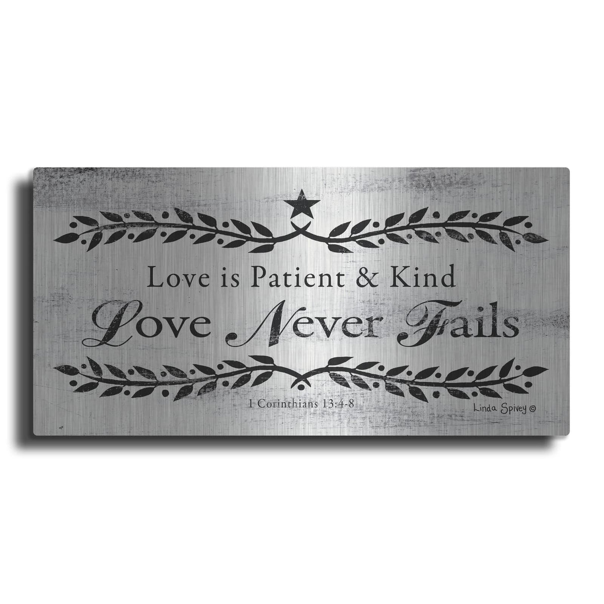 'Love is Patient' by Linda Spivey – Metal Wall Art