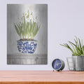 'Blue and White Daffodils II' by Linda Spivey – Metal Wall Art, 12x16 room view