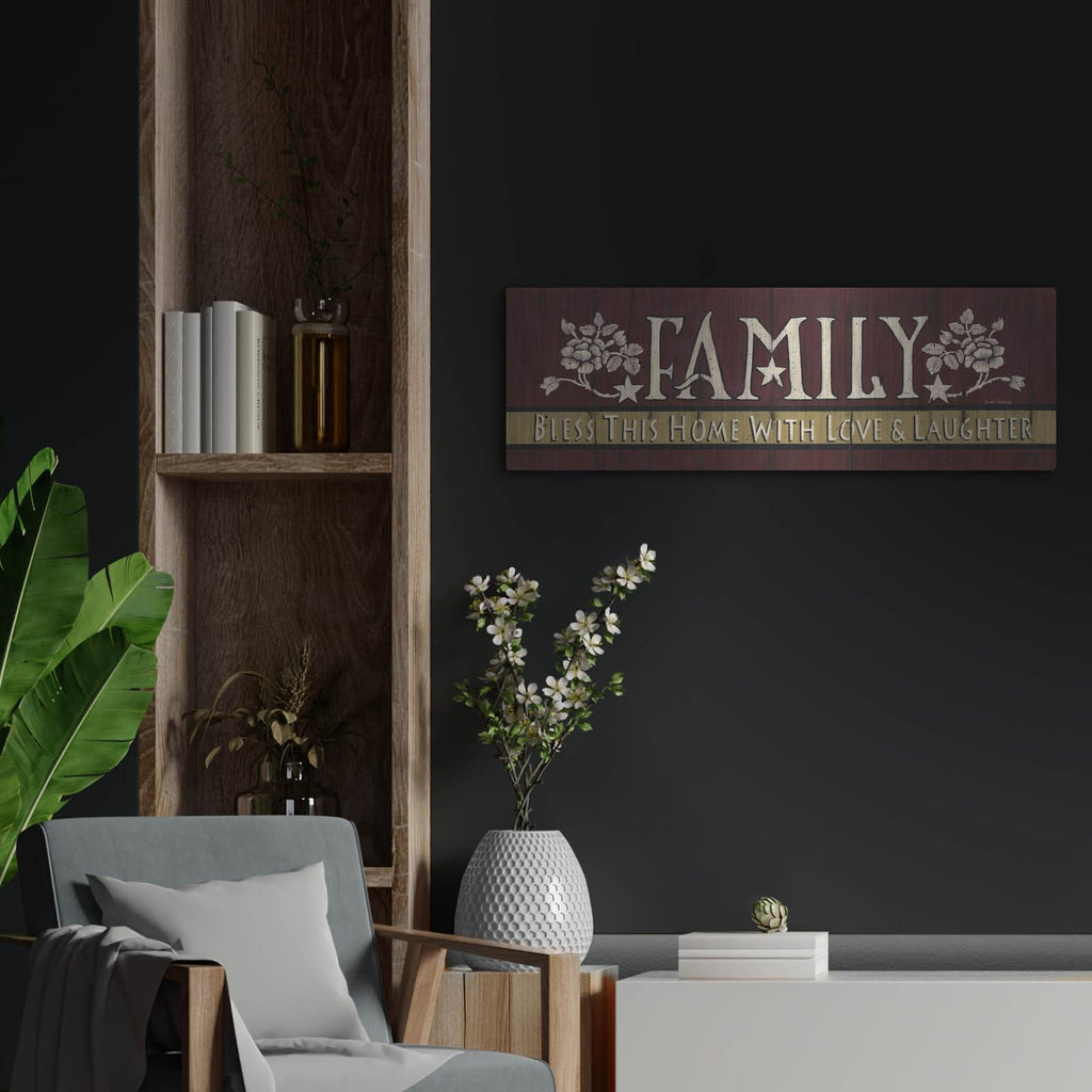 'Family Blessing' by Linda Spivey – Metal Wall Art, 36x12 room view