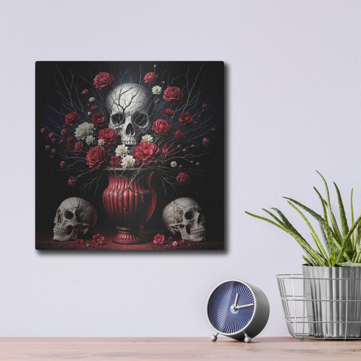'Dead Flowers 1' by KIR.DART Metal Wall Art