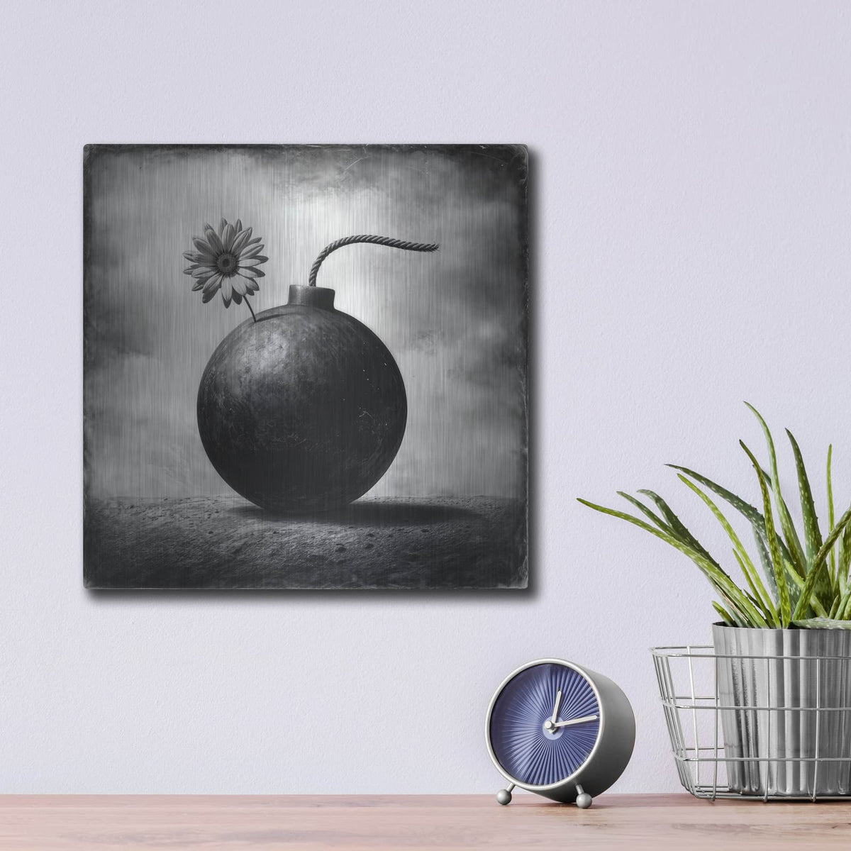 'Flower Bomb' by KIR.DART Metal Wall Art