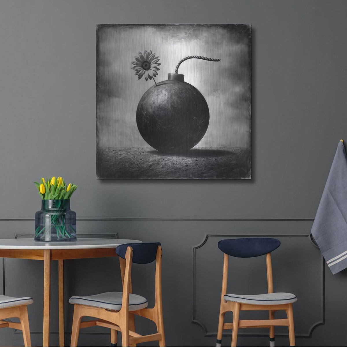 'Flower Bomb' by KIR.DART Metal Wall Art