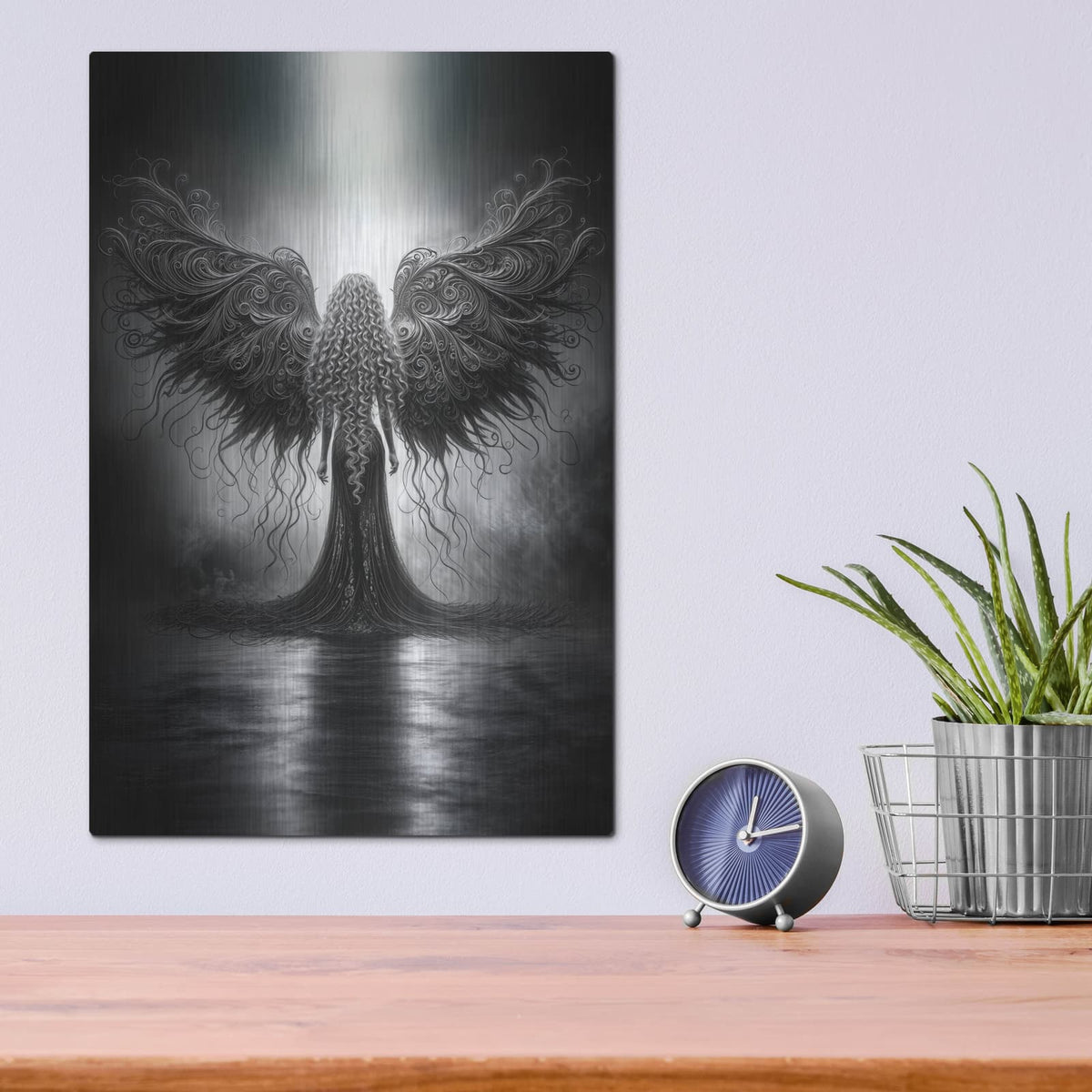 'Lone Angel' by KIR.DART Metal Wall Art