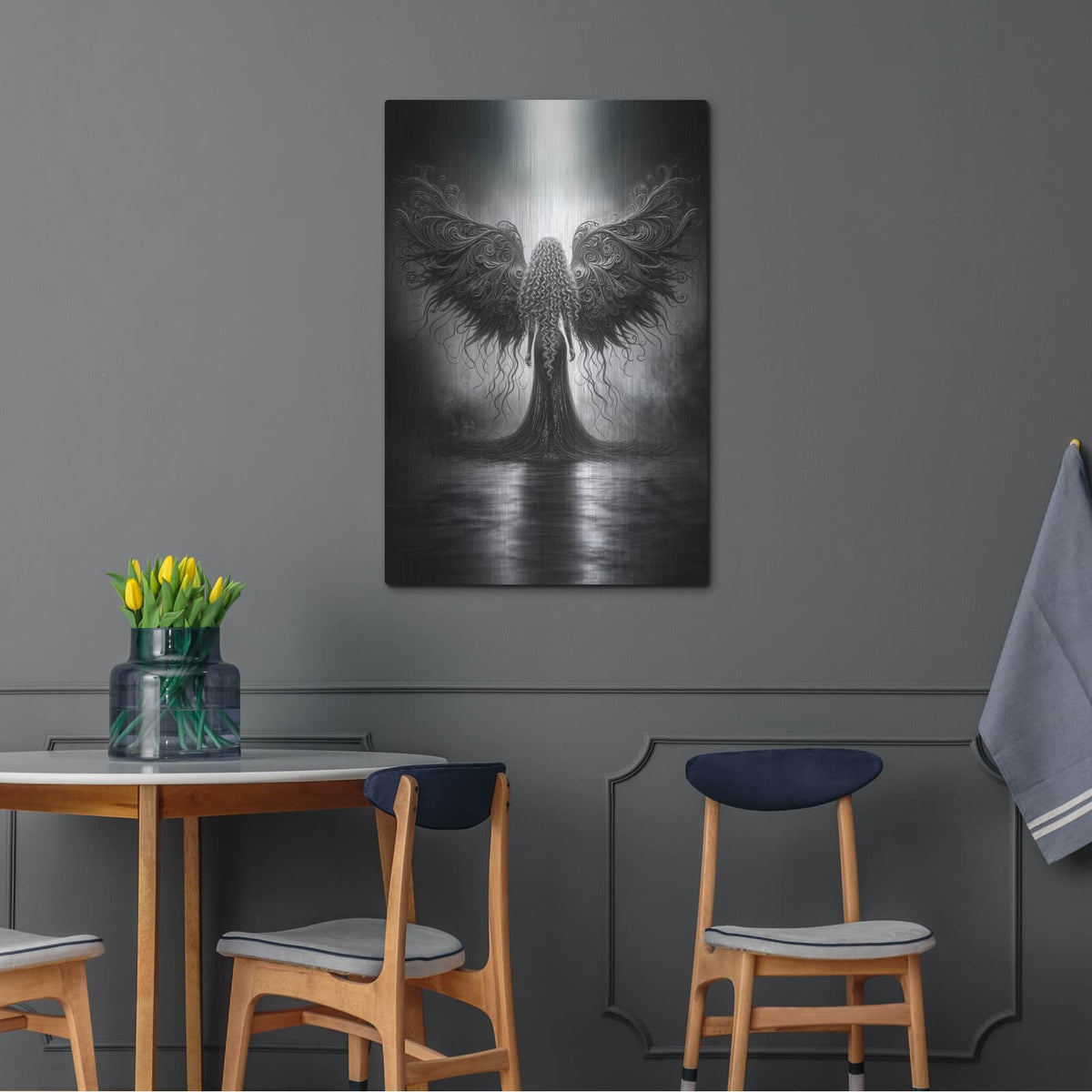 'Lone Angel' by KIR.DART Metal Wall Art