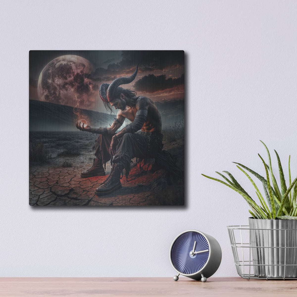 'Under Full Moon' by KIR.DART Metal Wall Art