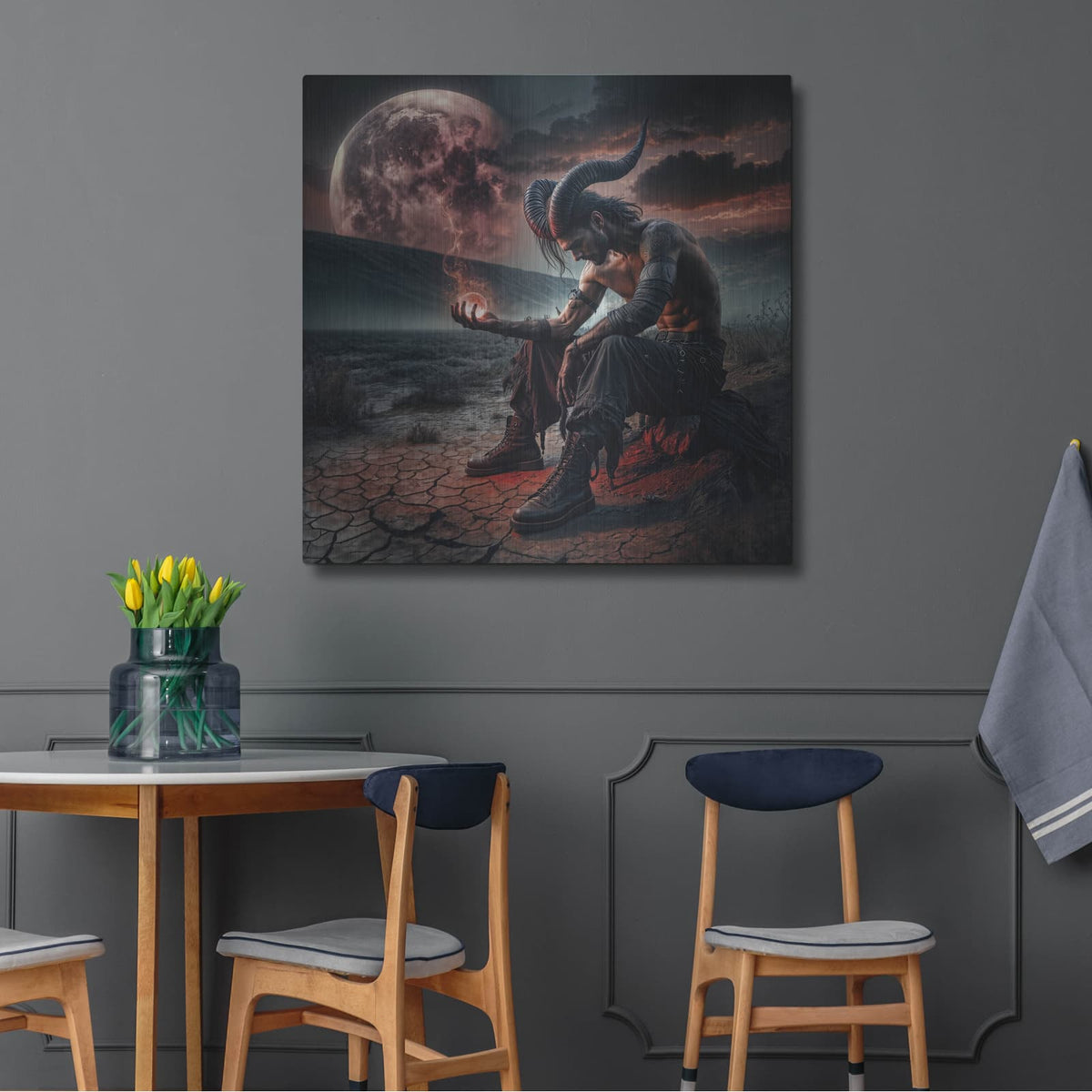 'Under Full Moon' by KIR.DART Metal Wall Art
