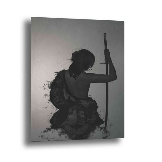 Epic Art "Female Samurai-Onna Bugeisha" by Nicklas Gustafsson, on Brushed Aluminum