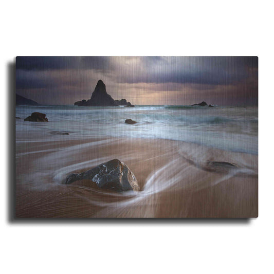 Luxe Metal Art 'Port Orford Morning Storm' by Darren White, Metal Wall Art