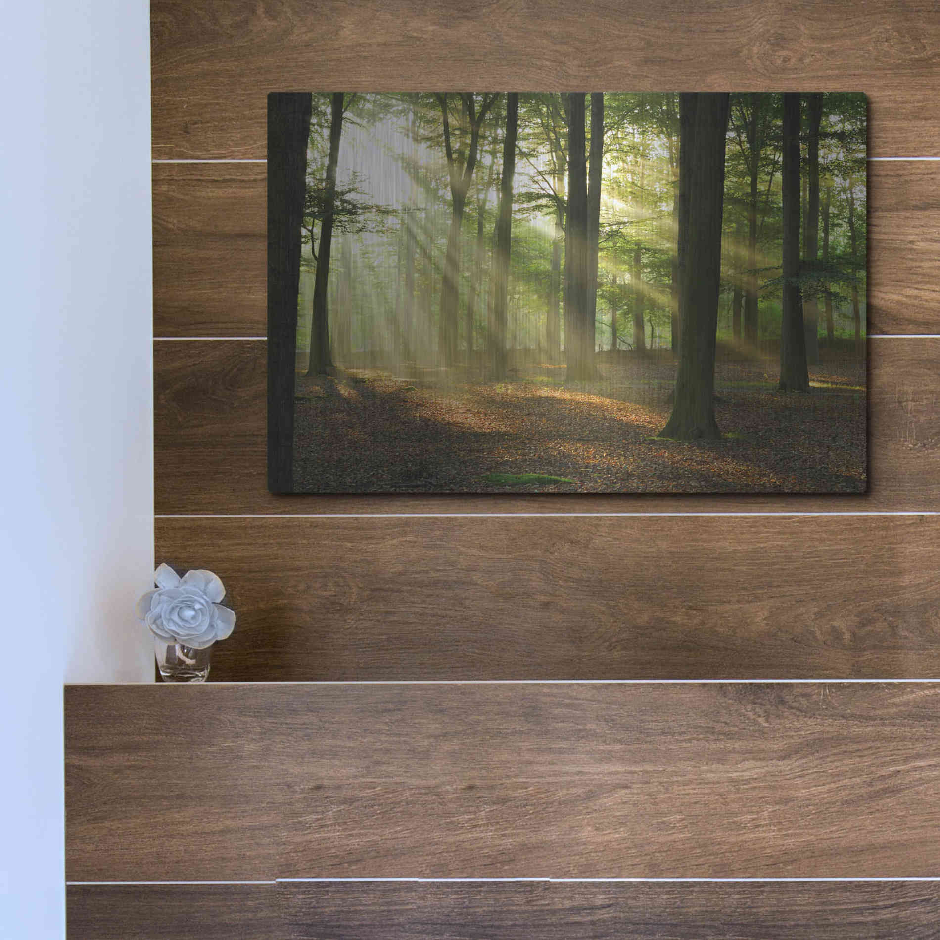 Luxe Metal Art 'Rays of Light,' Metal Wall Art,16x12