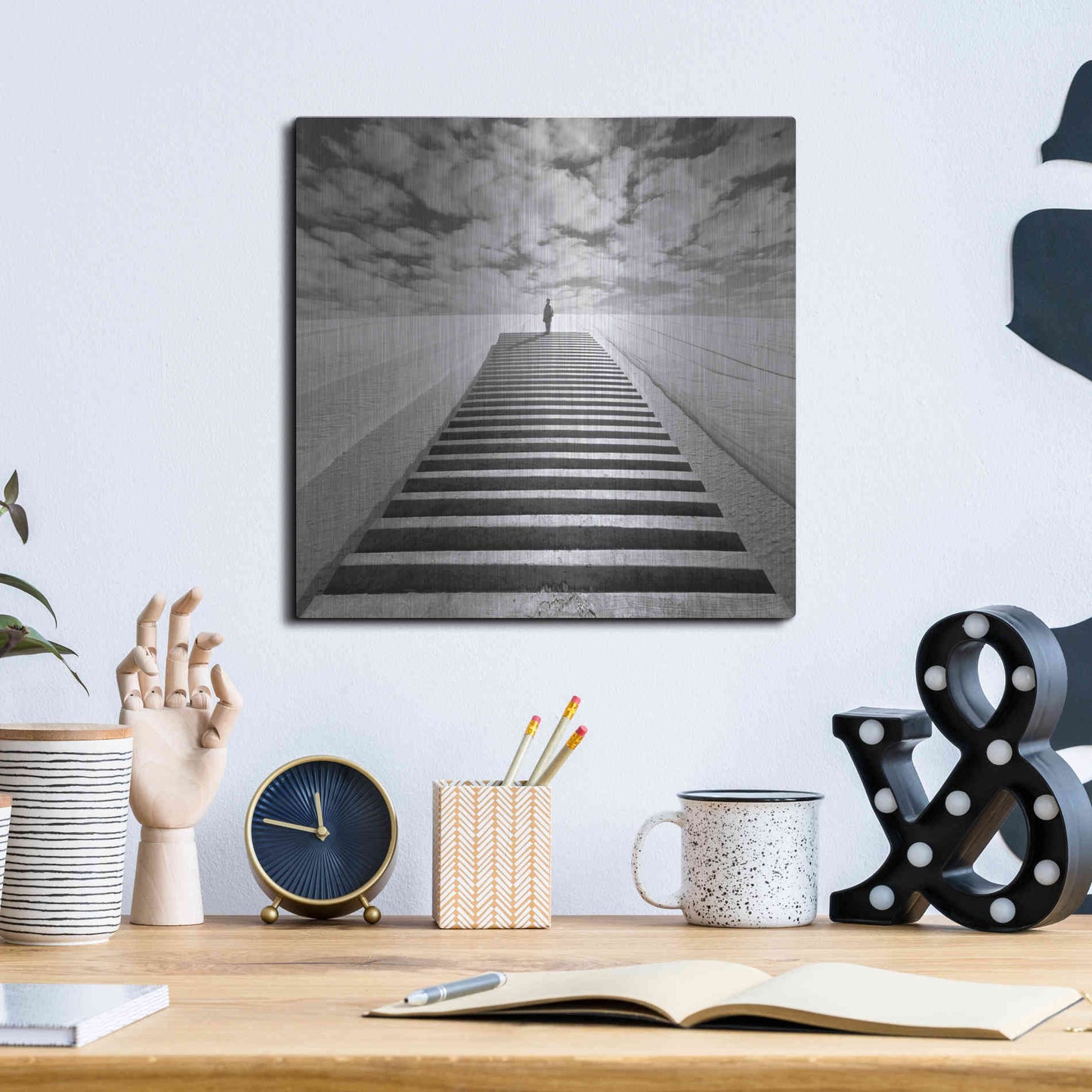 Luxe Metal Art 'The Observer' by Dariusz Klimczak, Metal Wall Art,12x12