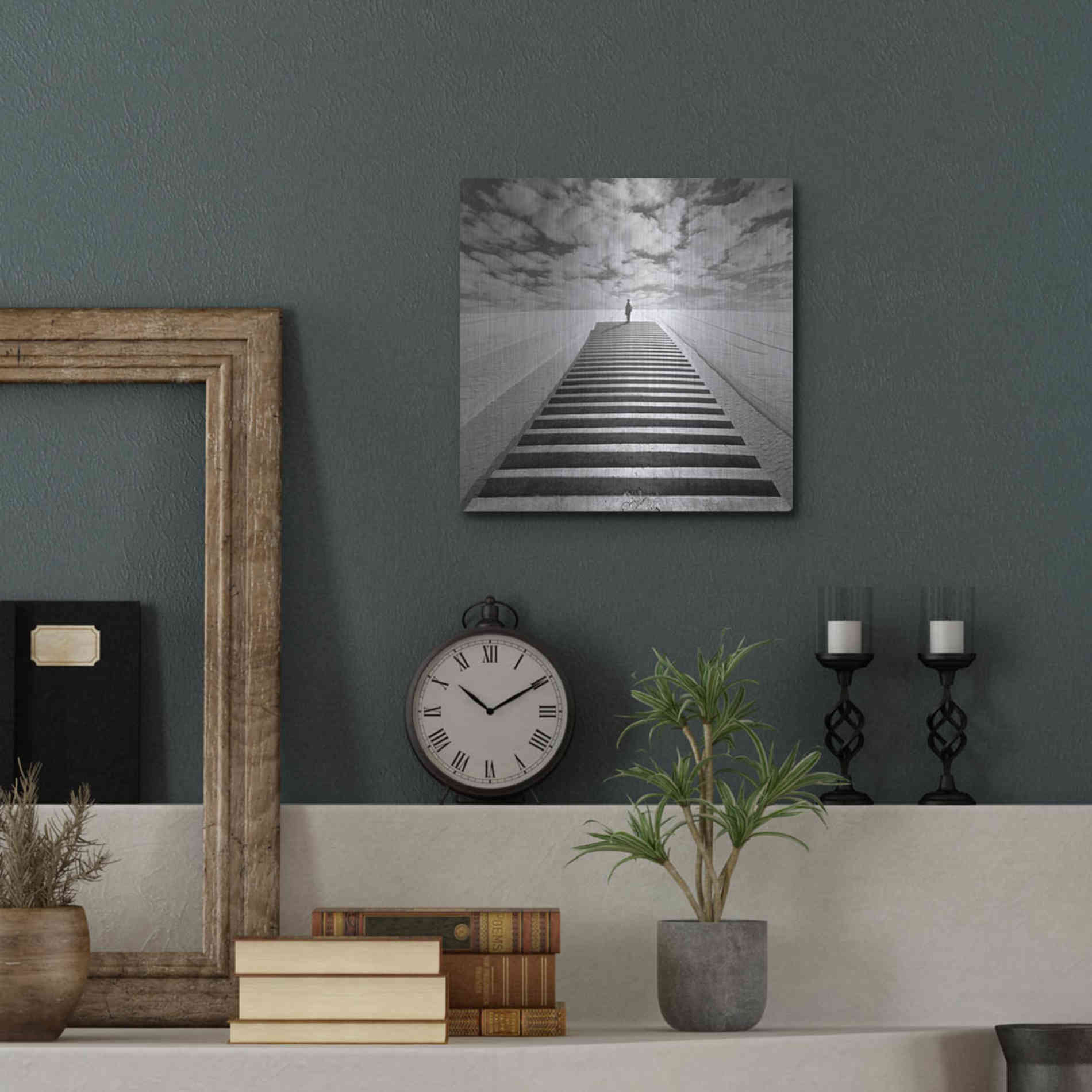 Luxe Metal Art 'The Observer' by Dariusz Klimczak, Metal Wall Art,12x12