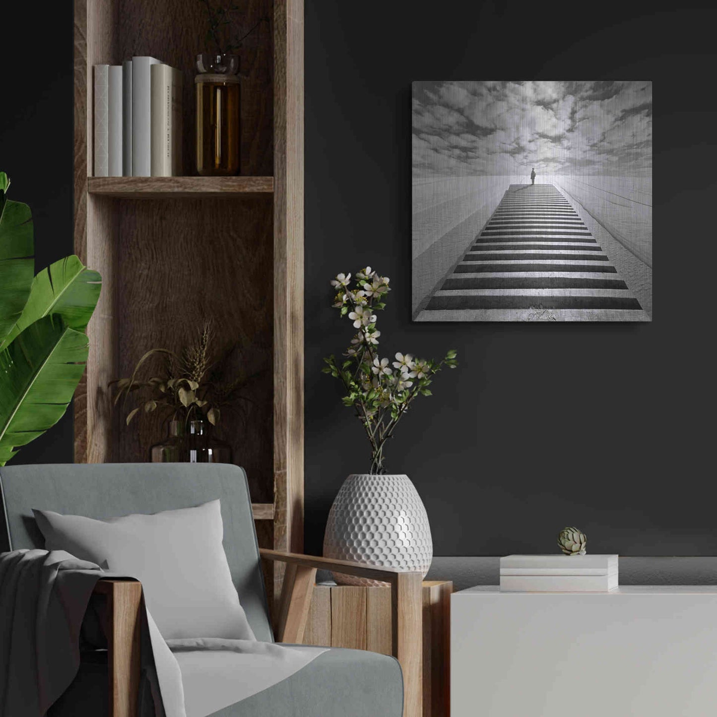 Luxe Metal Art 'The Observer' by Dariusz Klimczak, Metal Wall Art,24x24