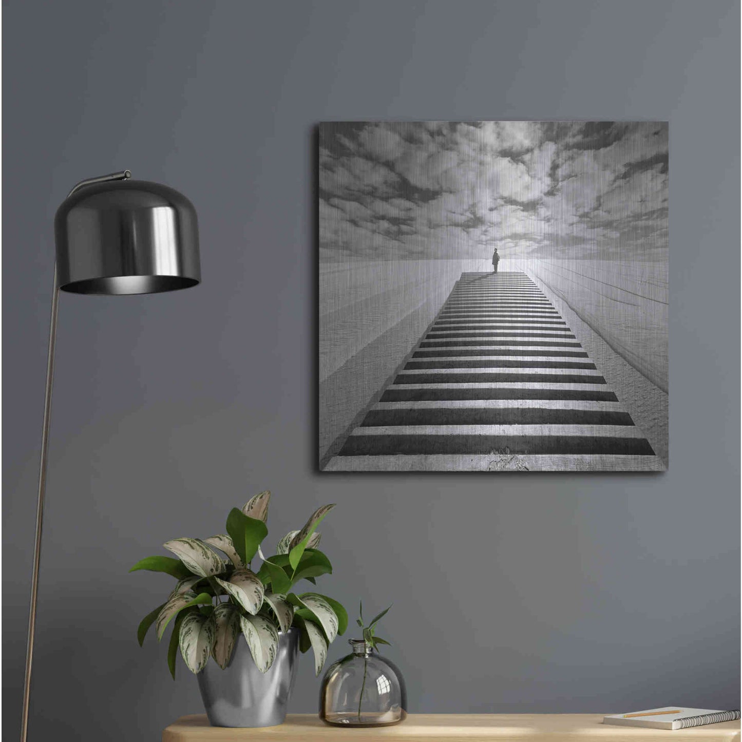 Luxe Metal Art 'The Observer' by Dariusz Klimczak, Metal Wall Art,24x24