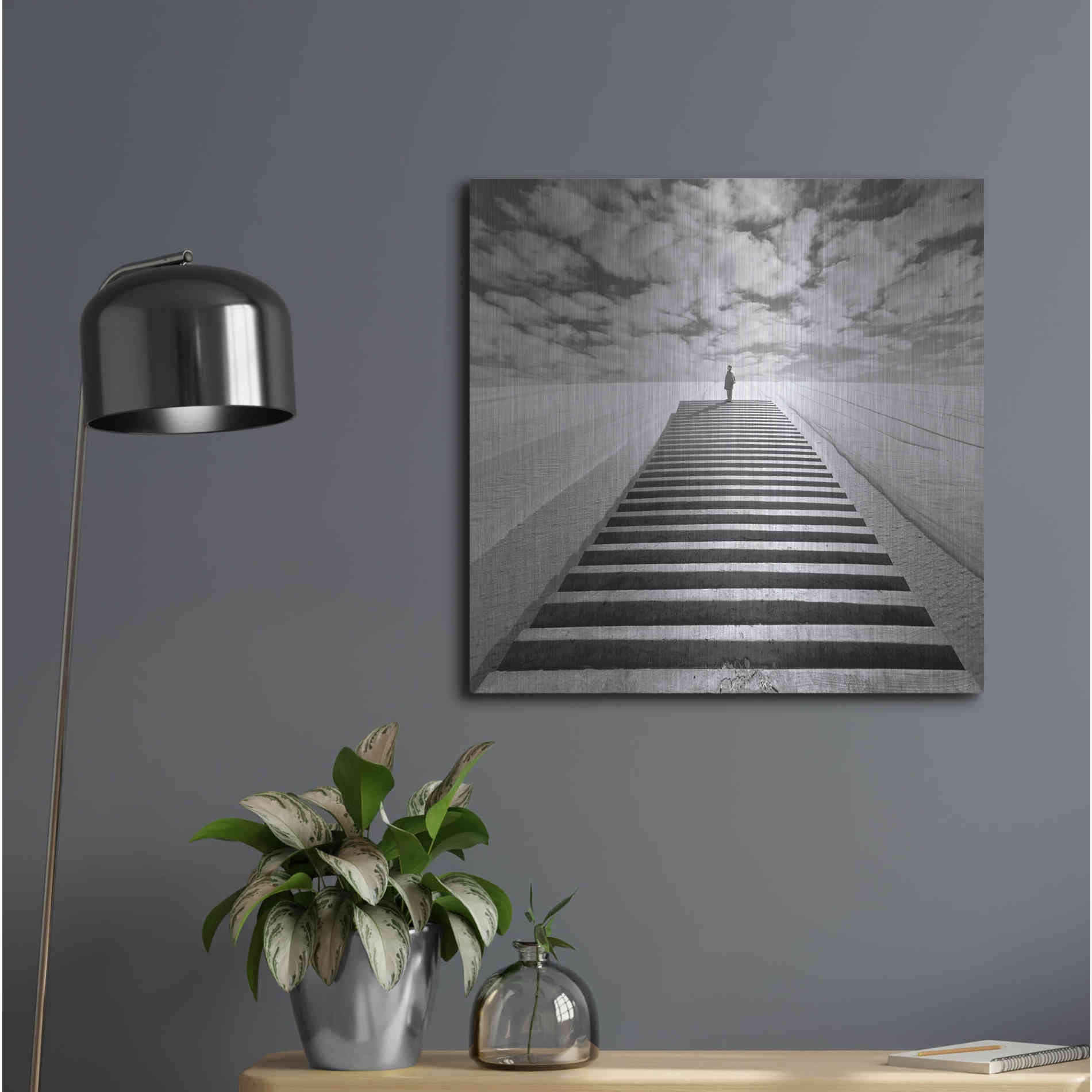 Luxe Metal Art 'The Observer' by Dariusz Klimczak, Metal Wall Art,24x24