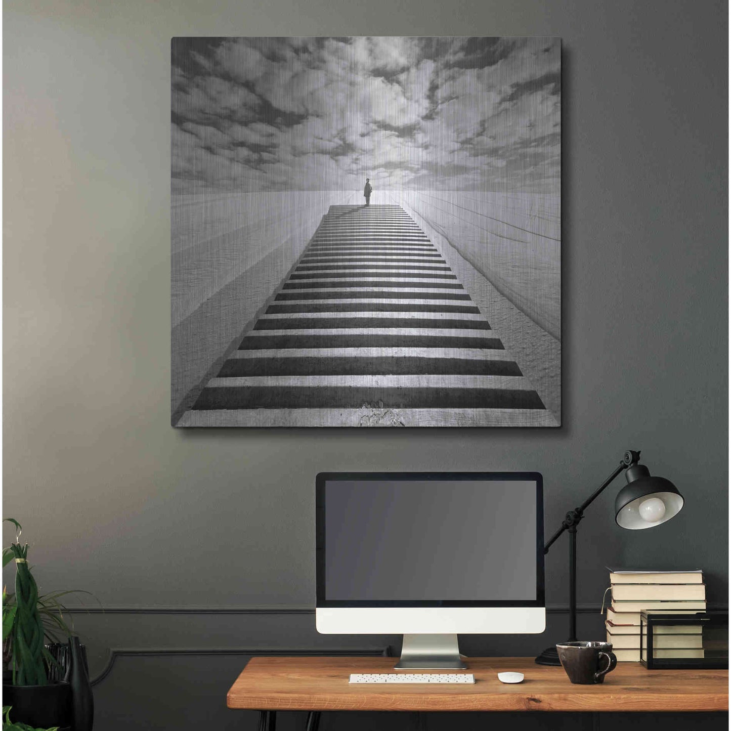 Luxe Metal Art 'The Observer' by Dariusz Klimczak, Metal Wall Art,36x36