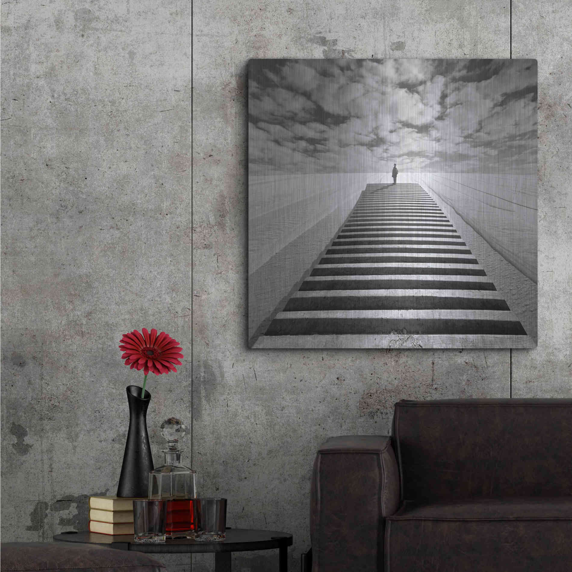 Luxe Metal Art 'The Observer' by Dariusz Klimczak, Metal Wall Art,36x36