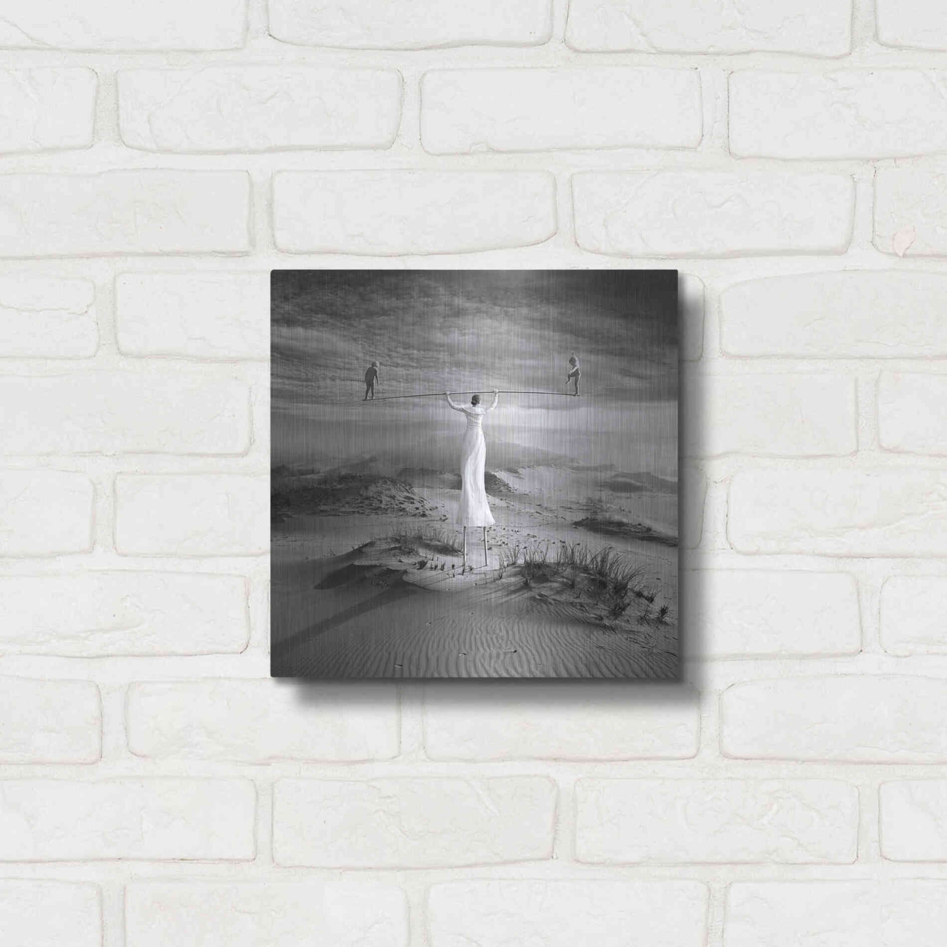 Luxe Metal Art 'Twins' by Dariusz Klimczak, Metal Wall Art,12x12