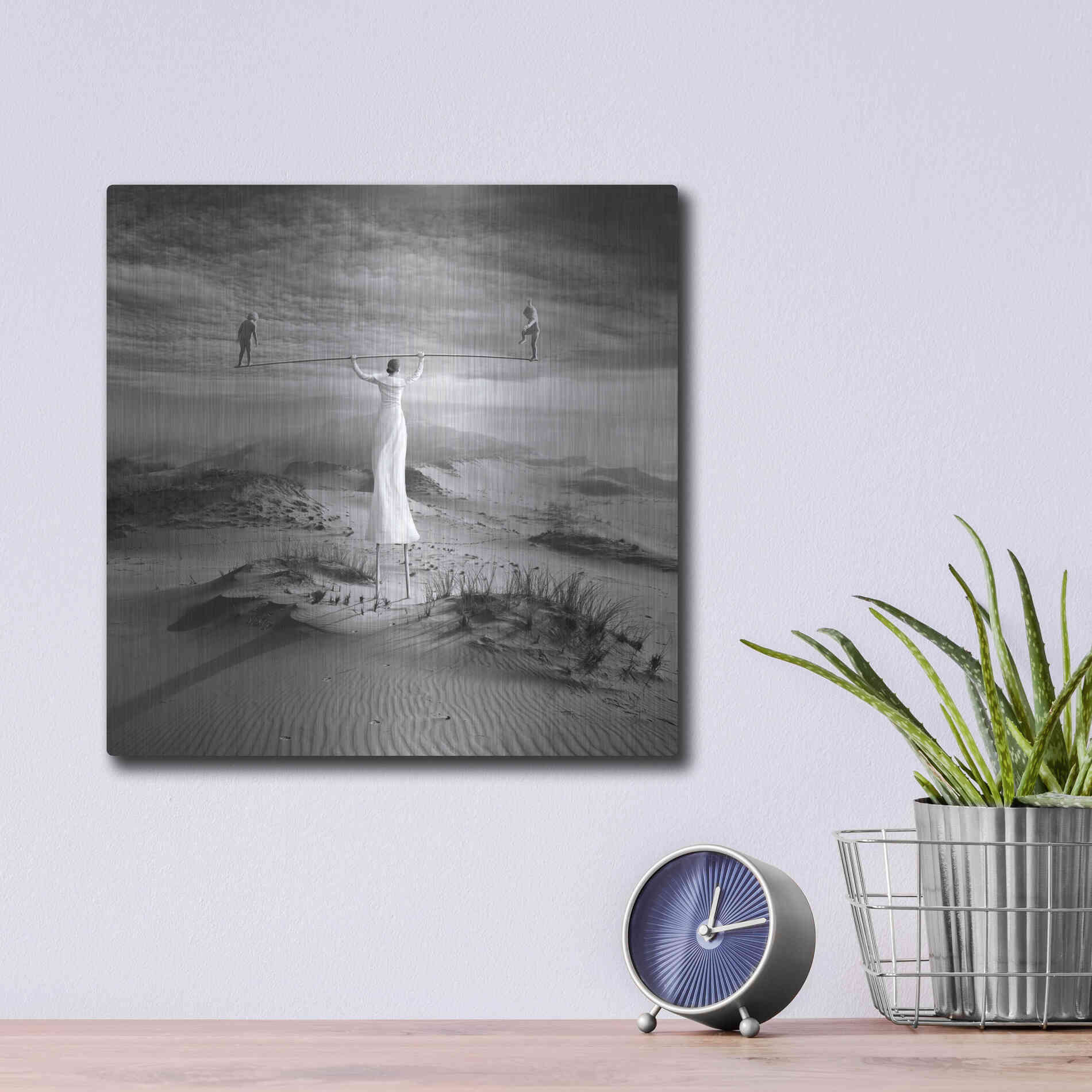 Luxe Metal Art 'Twins' by Dariusz Klimczak, Metal Wall Art,12x12