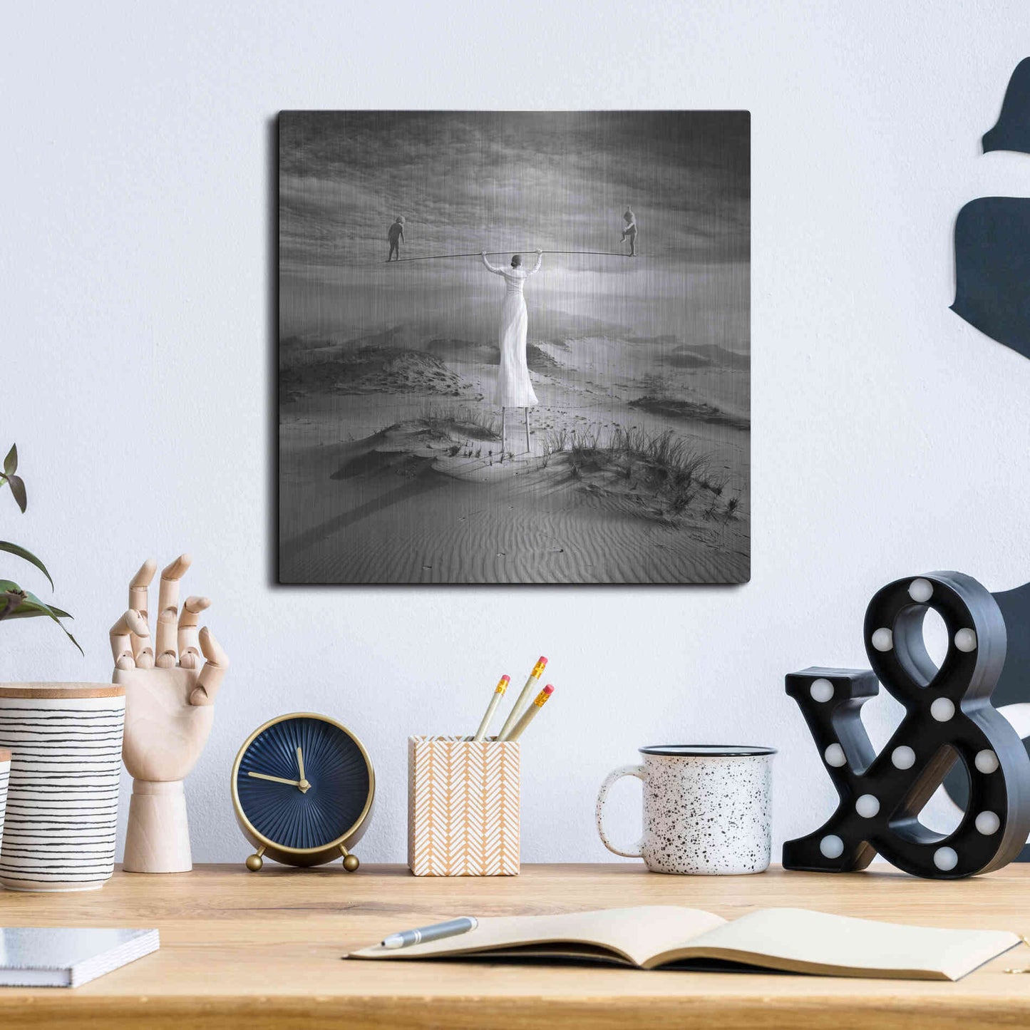 Luxe Metal Art 'Twins' by Dariusz Klimczak, Metal Wall Art,12x12
