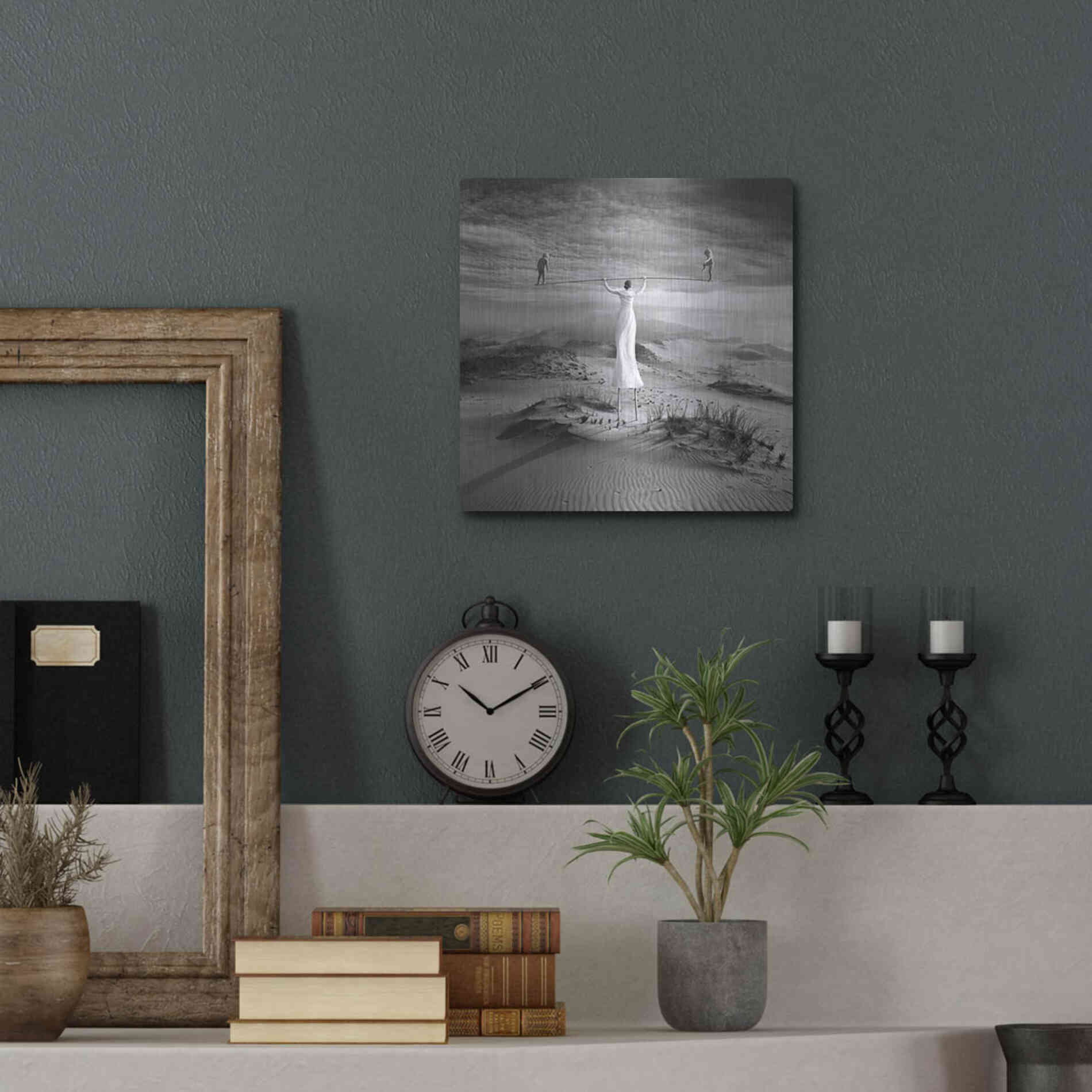 Luxe Metal Art 'Twins' by Dariusz Klimczak, Metal Wall Art,12x12
