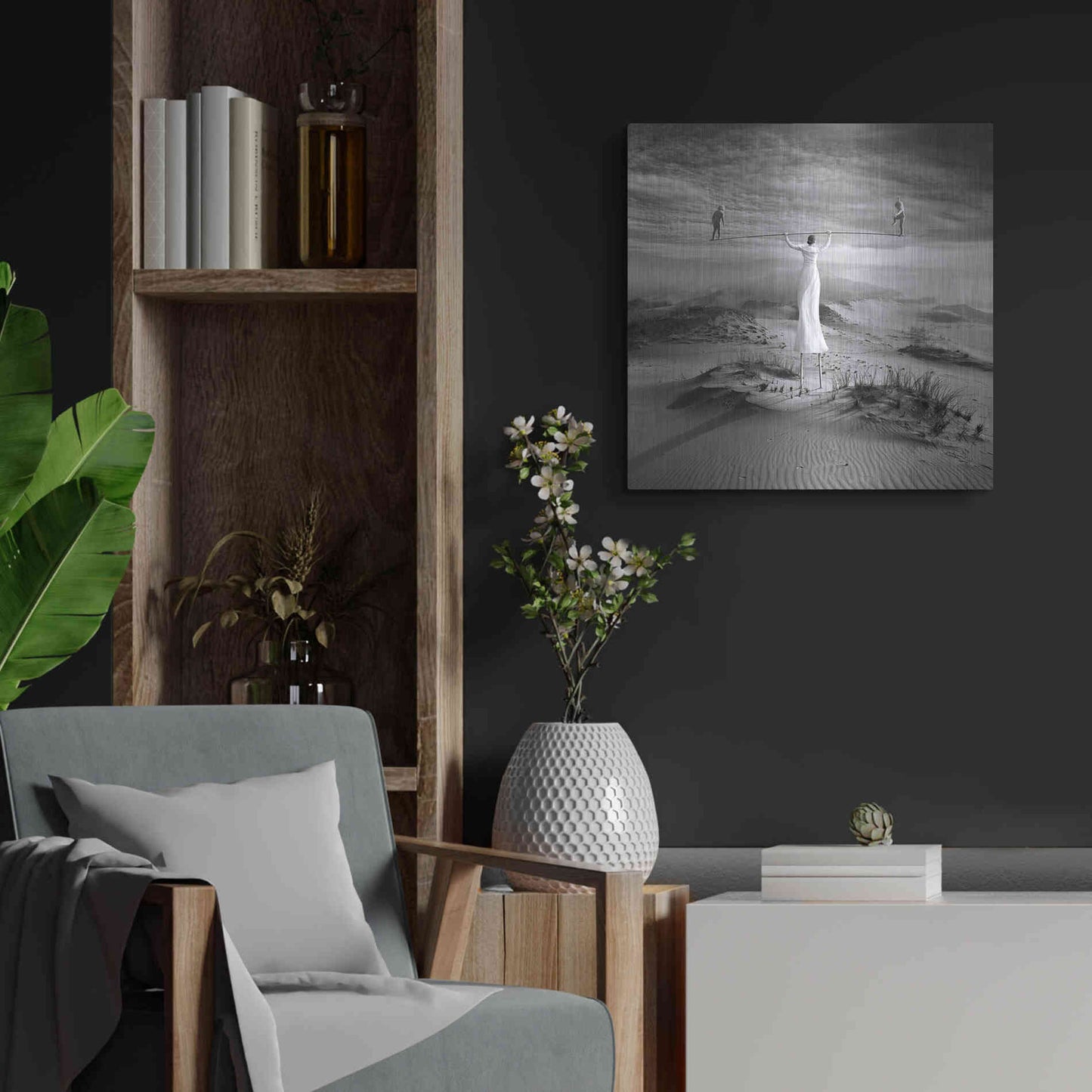 Luxe Metal Art 'Twins' by Dariusz Klimczak, Metal Wall Art,24x24