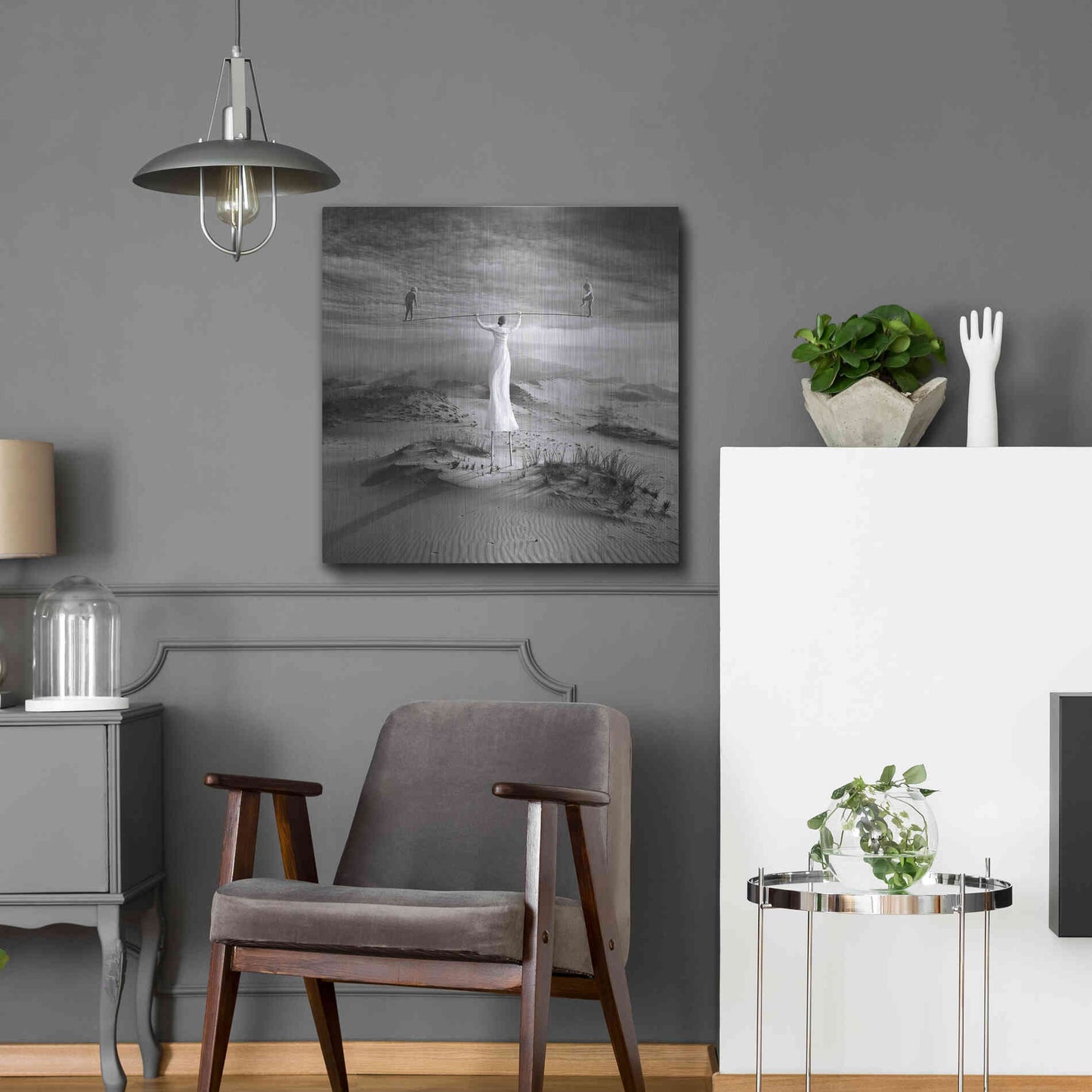Luxe Metal Art 'Twins' by Dariusz Klimczak, Metal Wall Art,24x24