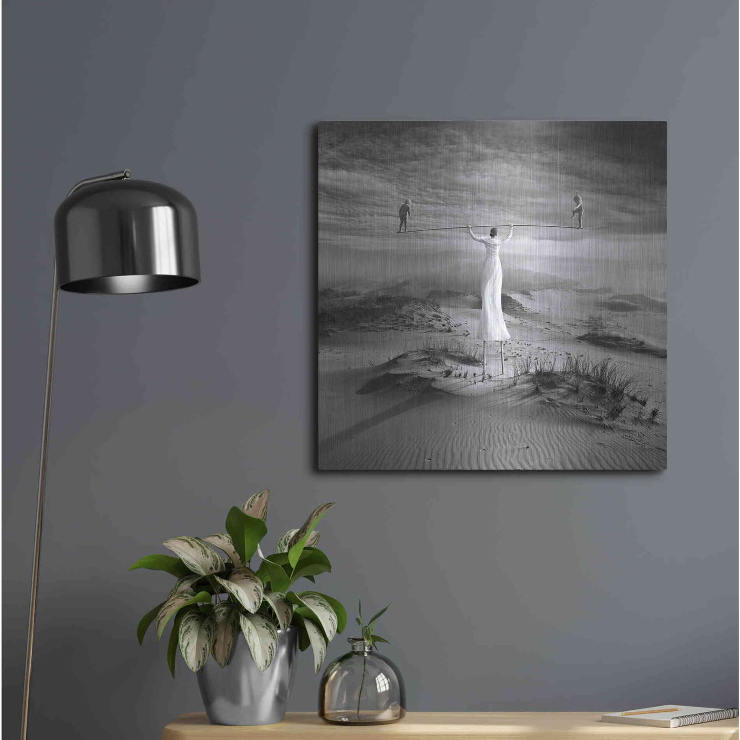 Luxe Metal Art 'Twins' by Dariusz Klimczak, Metal Wall Art,24x24