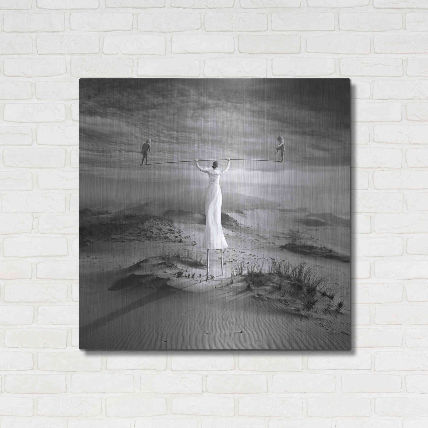 Luxe Metal Art 'Twins' by Dariusz Klimczak, Metal Wall Art,36x36