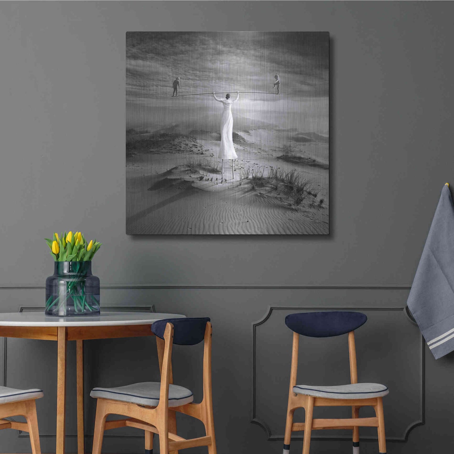 Luxe Metal Art 'Twins' by Dariusz Klimczak, Metal Wall Art,36x36
