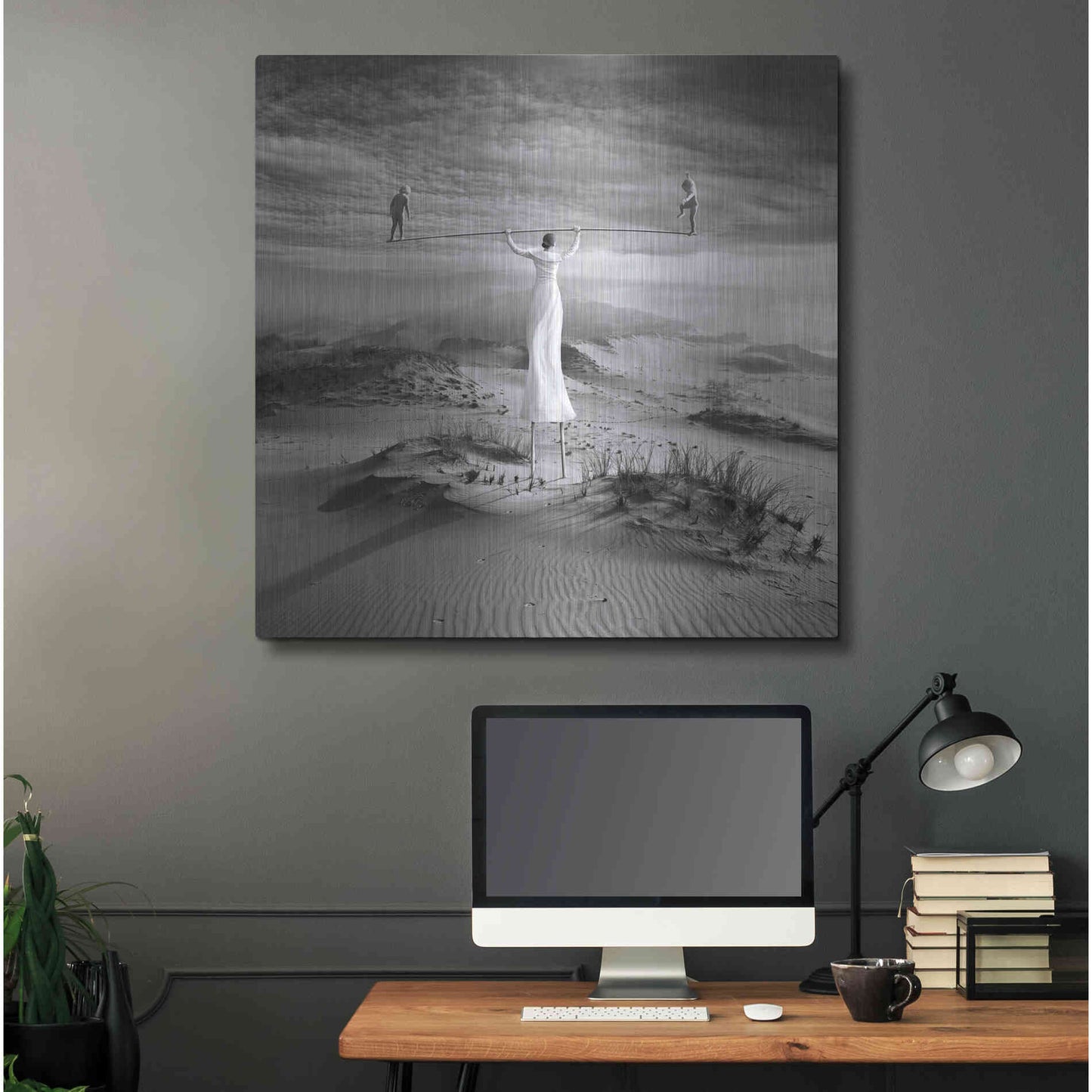 Luxe Metal Art 'Twins' by Dariusz Klimczak, Metal Wall Art,36x36