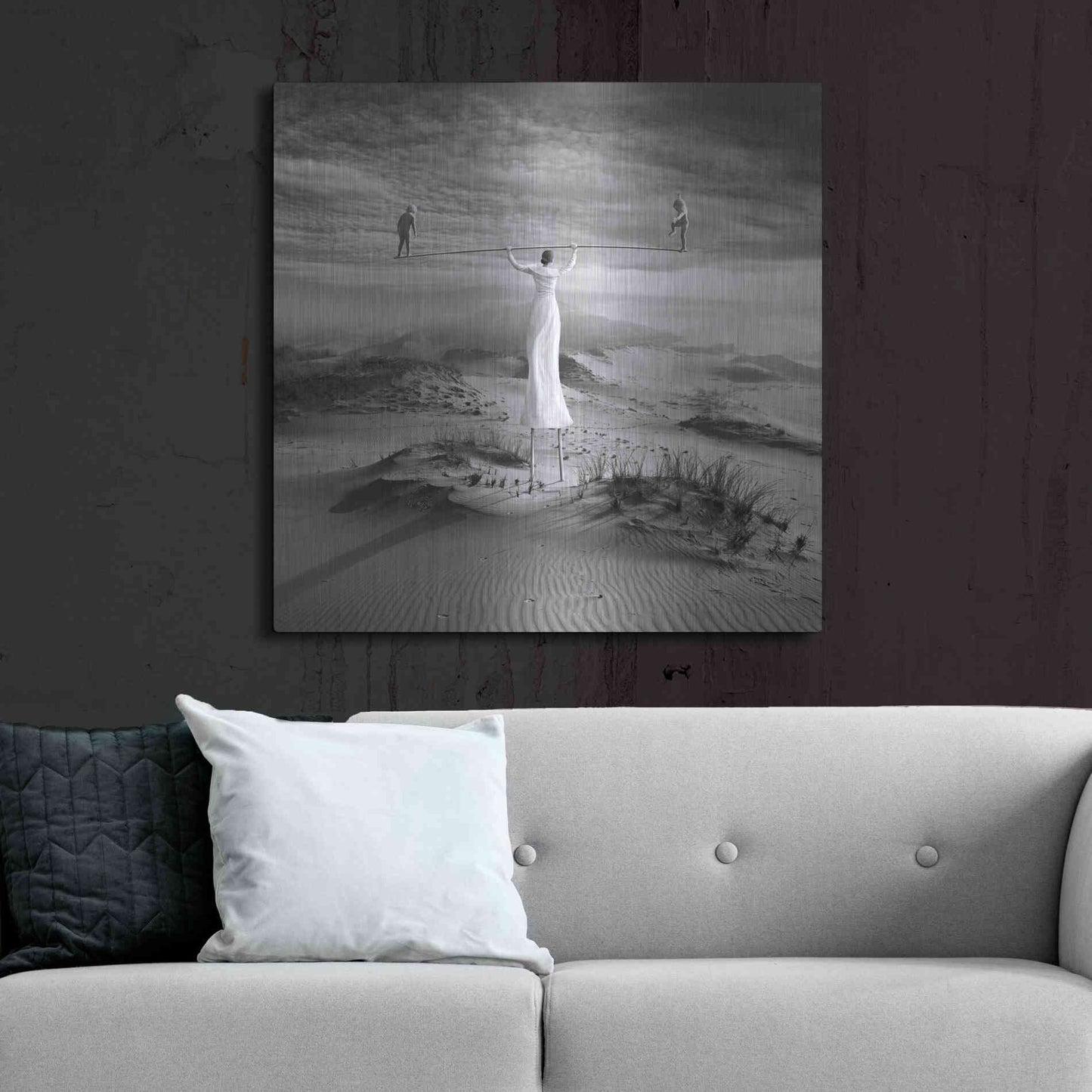 Luxe Metal Art 'Twins' by Dariusz Klimczak, Metal Wall Art,36x36
