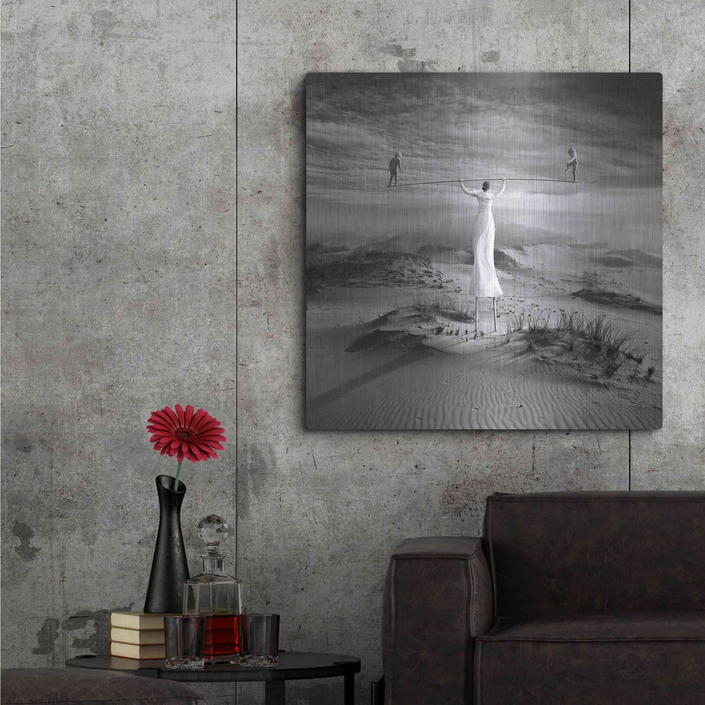 Luxe Metal Art 'Twins' by Dariusz Klimczak, Metal Wall Art,36x36