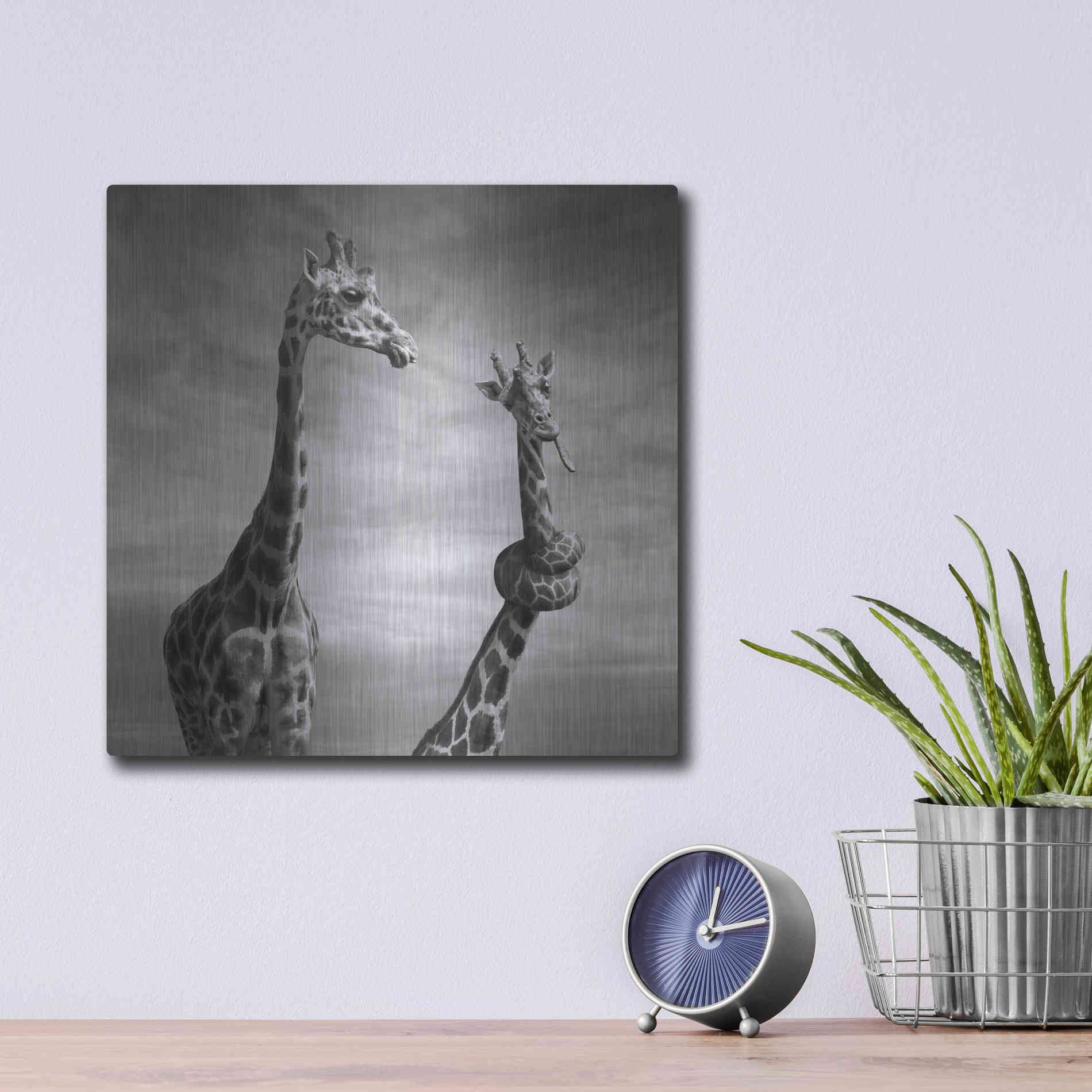 Luxe Metal Art 'Twisted Sister' by Dariusz Klimczak, Metal Wall Art,12x12
