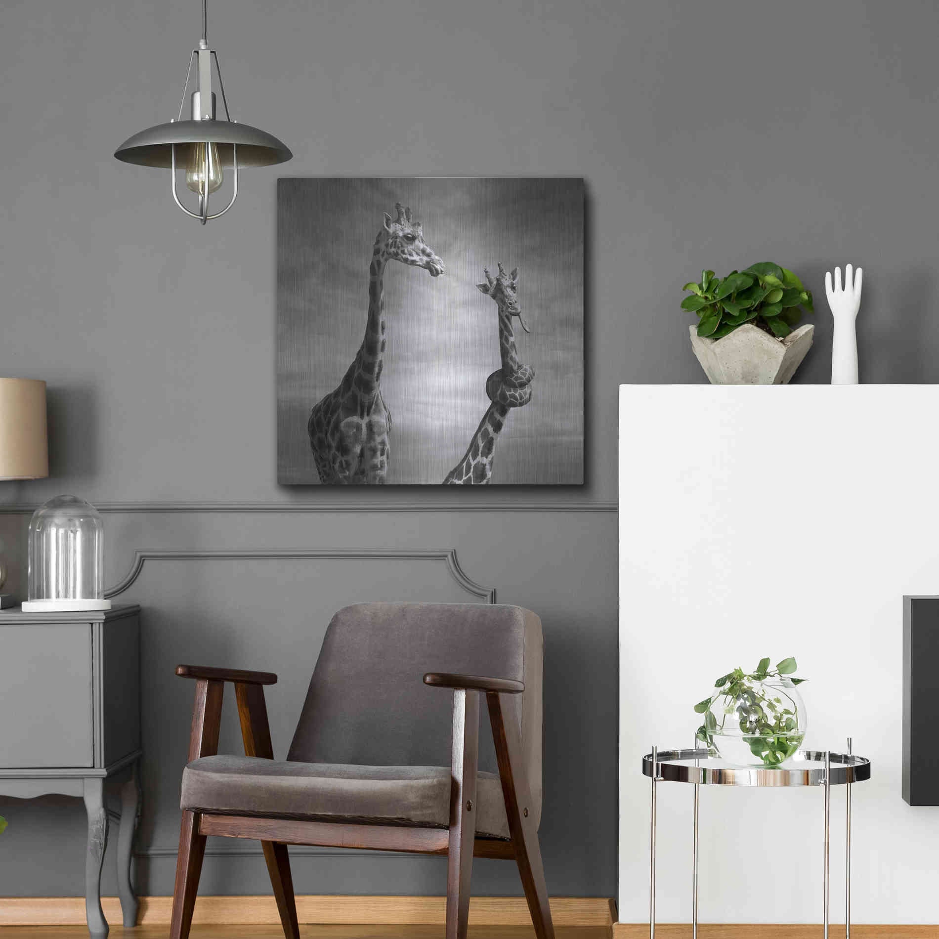 Luxe Metal Art 'Twisted Sister' by Dariusz Klimczak, Metal Wall Art,24x24