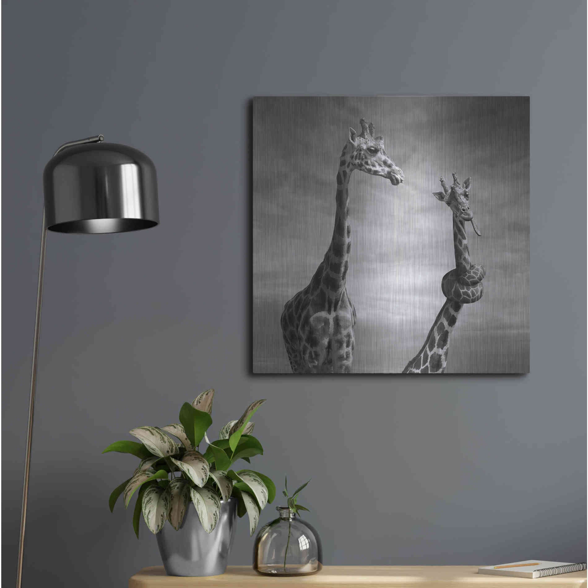 Luxe Metal Art 'Twisted Sister' by Dariusz Klimczak, Metal Wall Art,24x24
