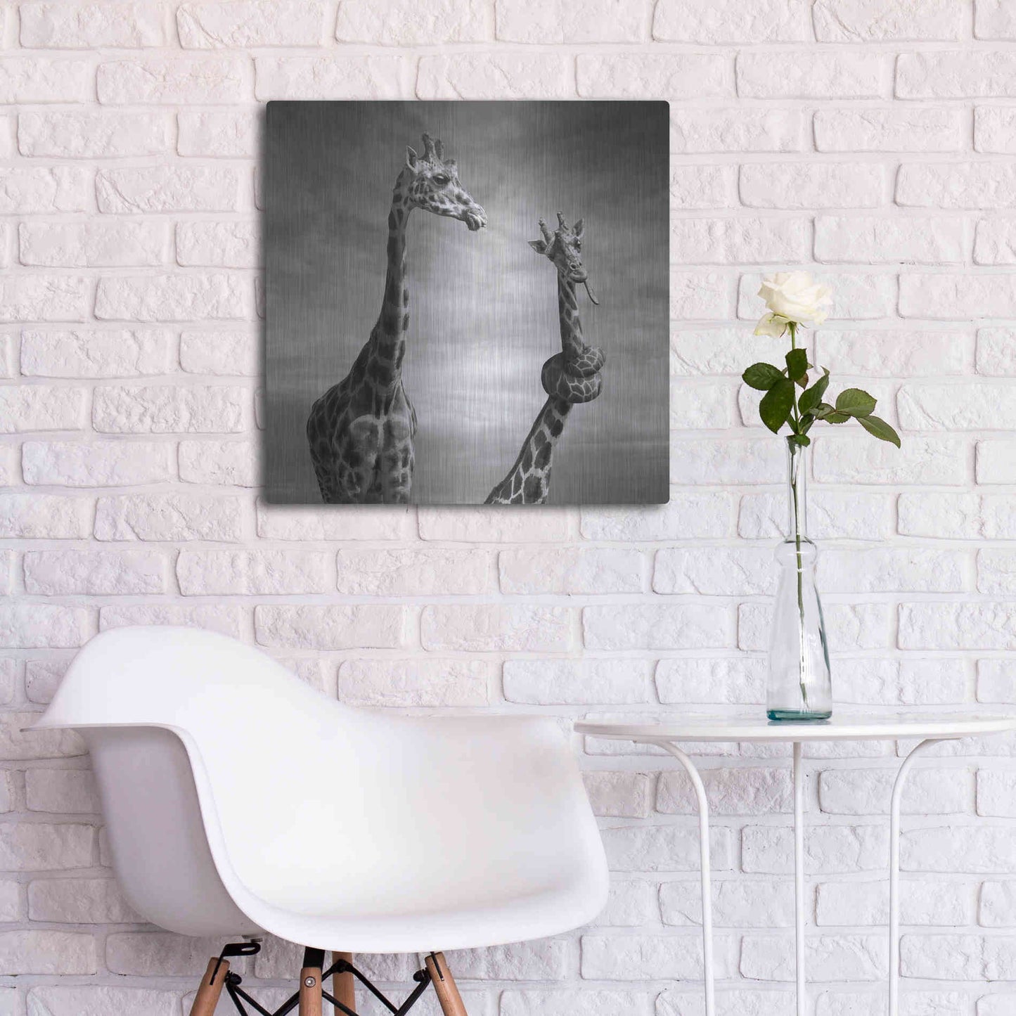 Luxe Metal Art 'Twisted Sister' by Dariusz Klimczak, Metal Wall Art,24x24