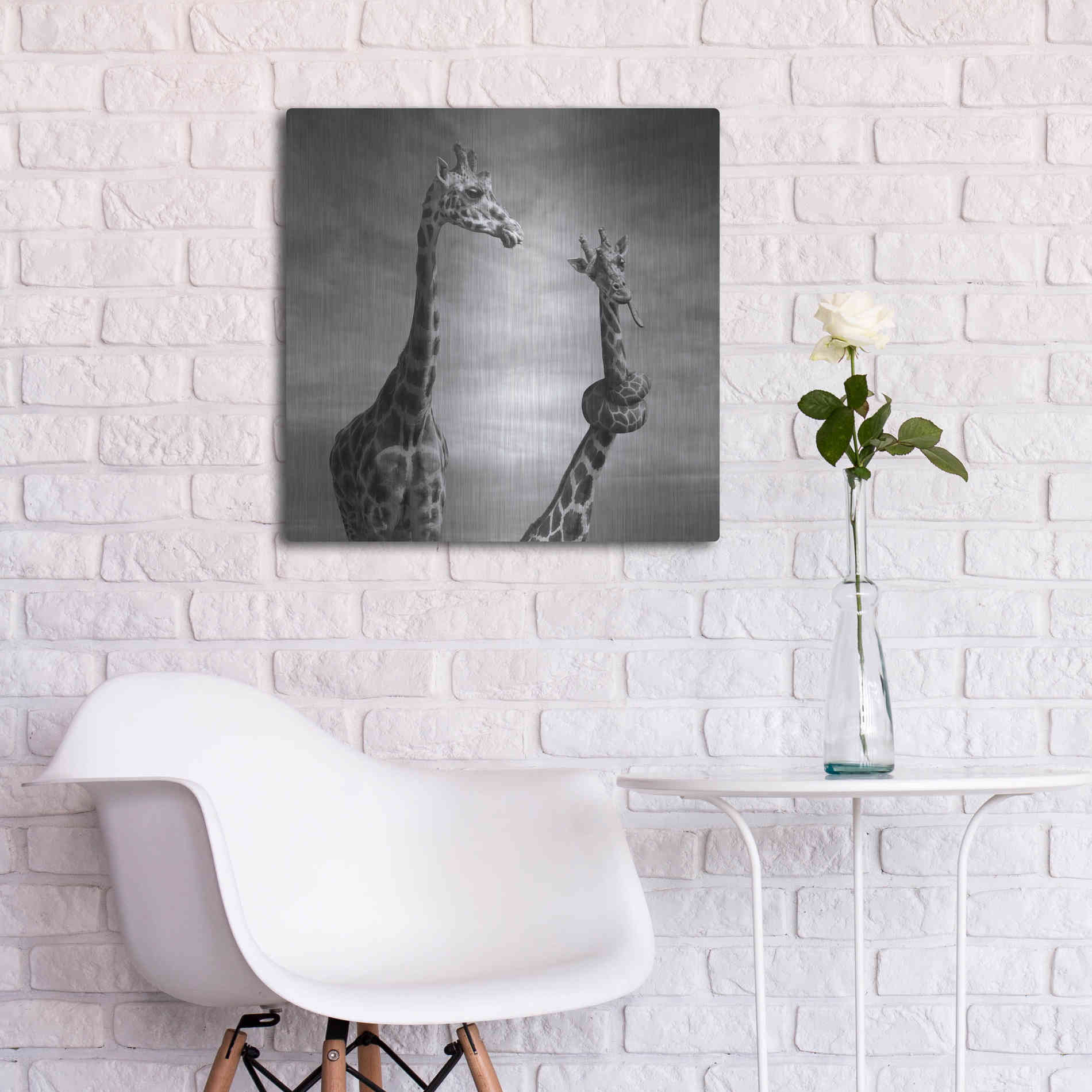 Luxe Metal Art 'Twisted Sister' by Dariusz Klimczak, Metal Wall Art,24x24