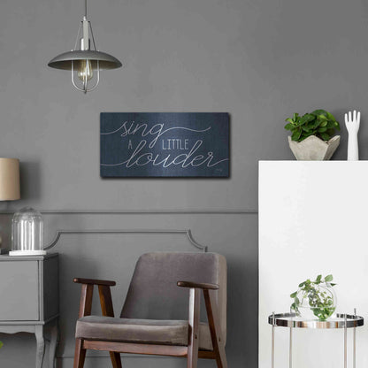 Luxe Metal Art 'Sing a Little Louder' by Marla Rae, Metal Wall Art,24x12