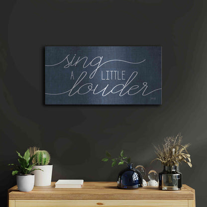 Luxe Metal Art 'Sing a Little Louder' by Marla Rae, Metal Wall Art,24x12