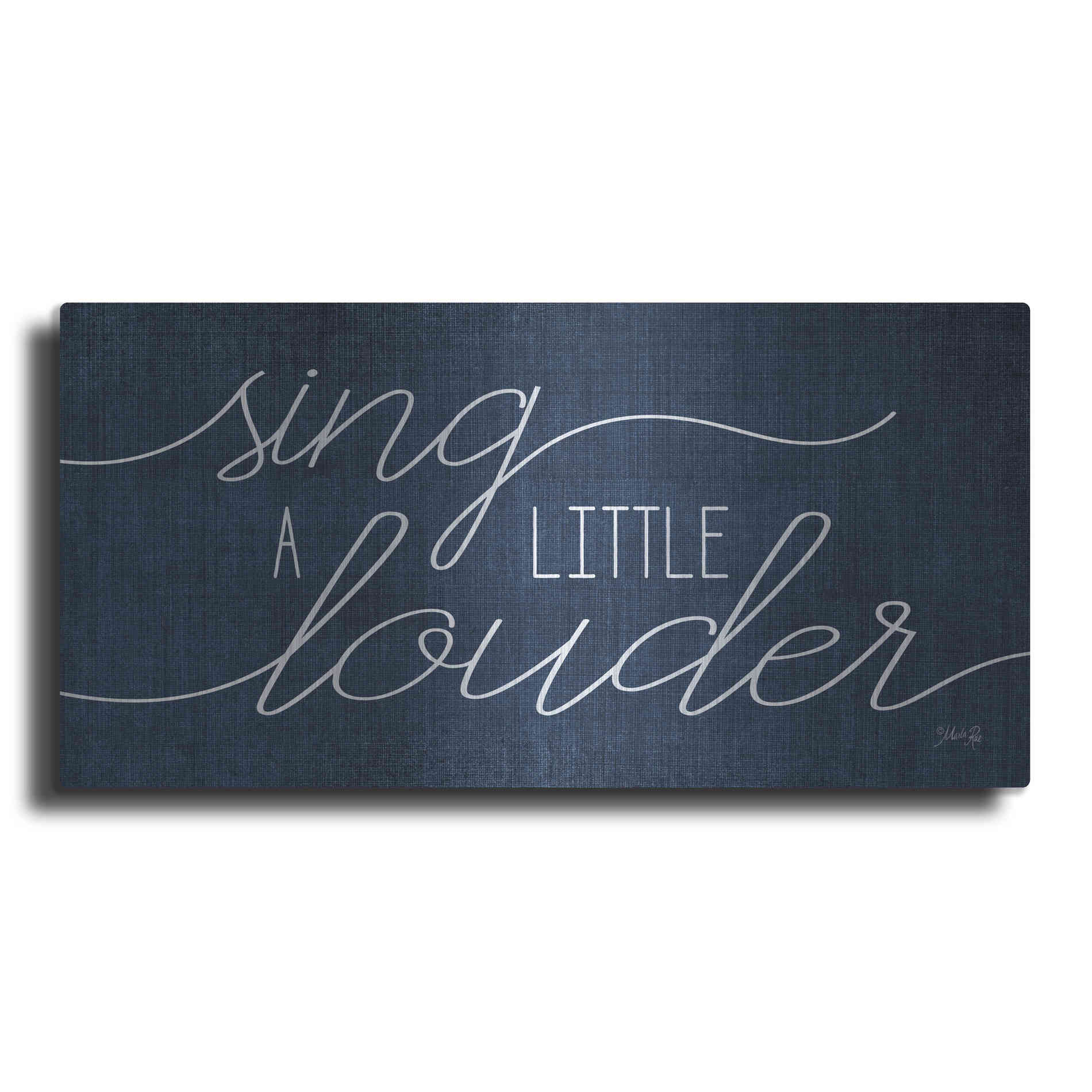 Luxe Metal Art 'Sing a Little Louder' by Marla Rae, Metal Wall Art