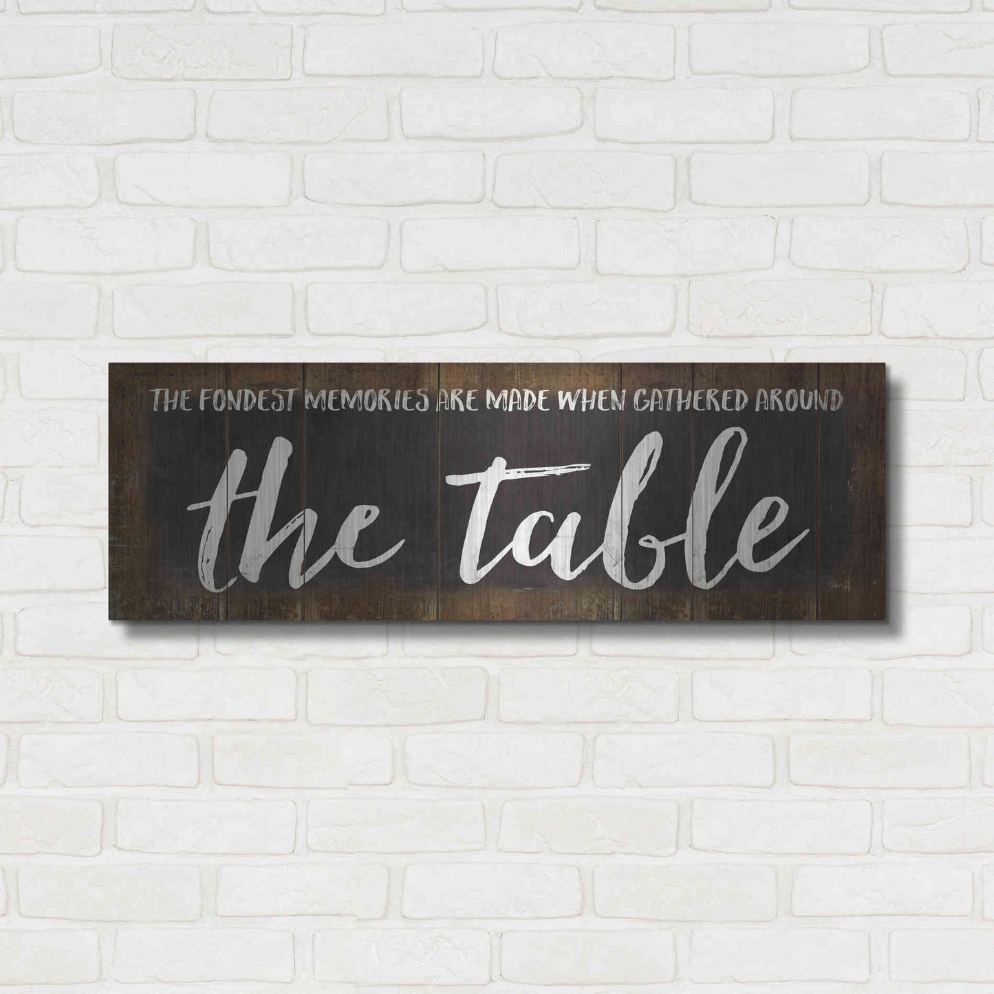 Luxe Metal Art 'The Table' by Marla Rae, Metal Wall Art,36x12