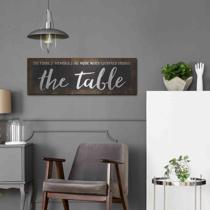 Luxe Metal Art 'The Table' by Marla Rae, Metal Wall Art,36x12