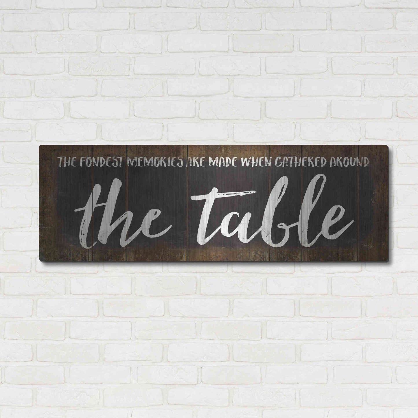 Luxe Metal Art 'The Table' by Marla Rae, Metal Wall Art,48x16
