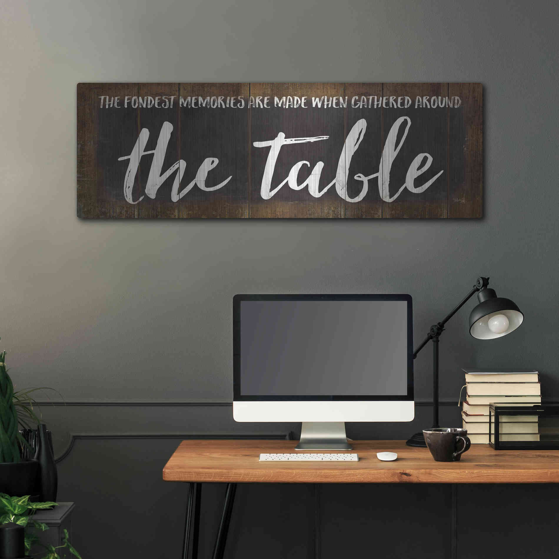 Luxe Metal Art 'The Table' by Marla Rae, Metal Wall Art,48x16