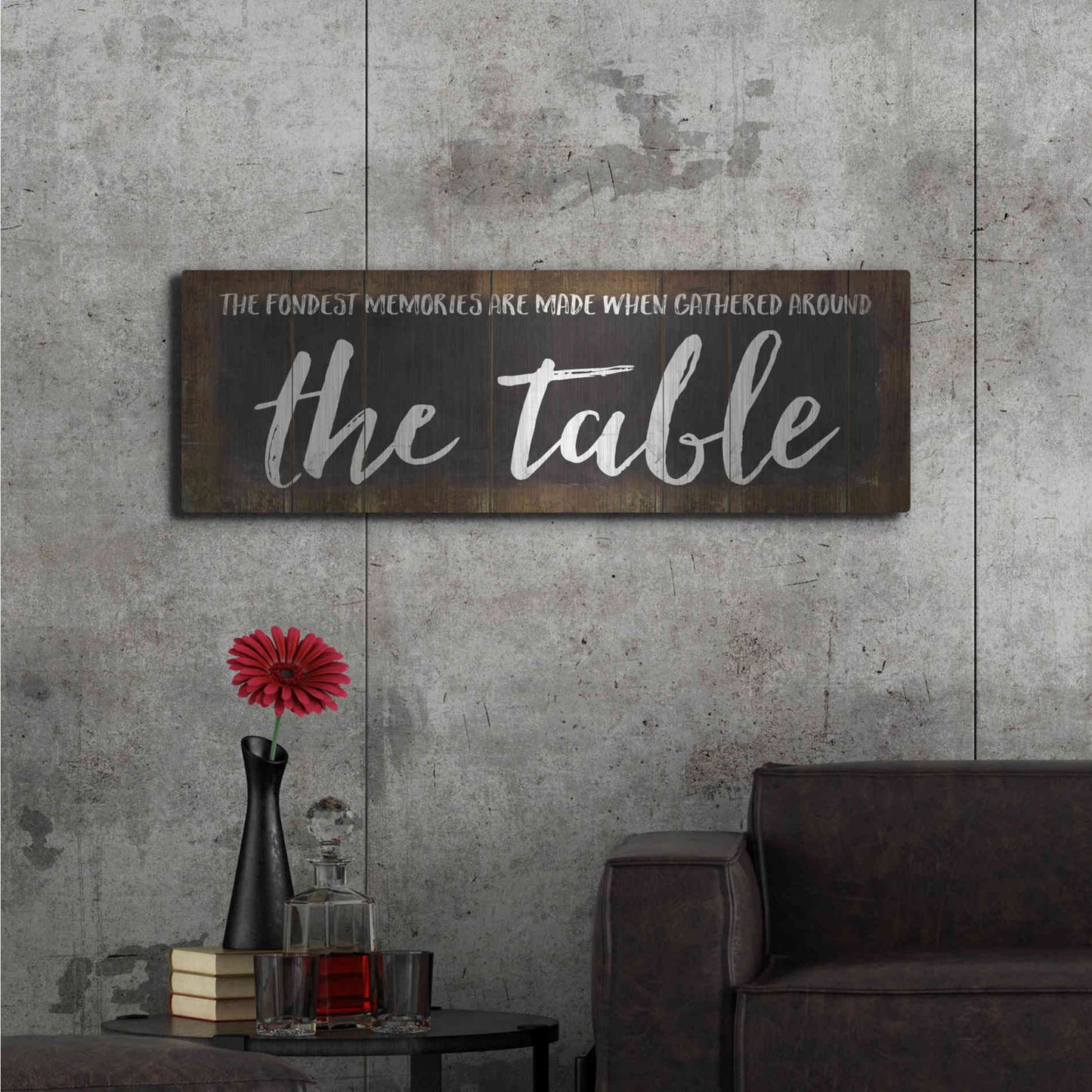 Luxe Metal Art 'The Table' by Marla Rae, Metal Wall Art,48x16