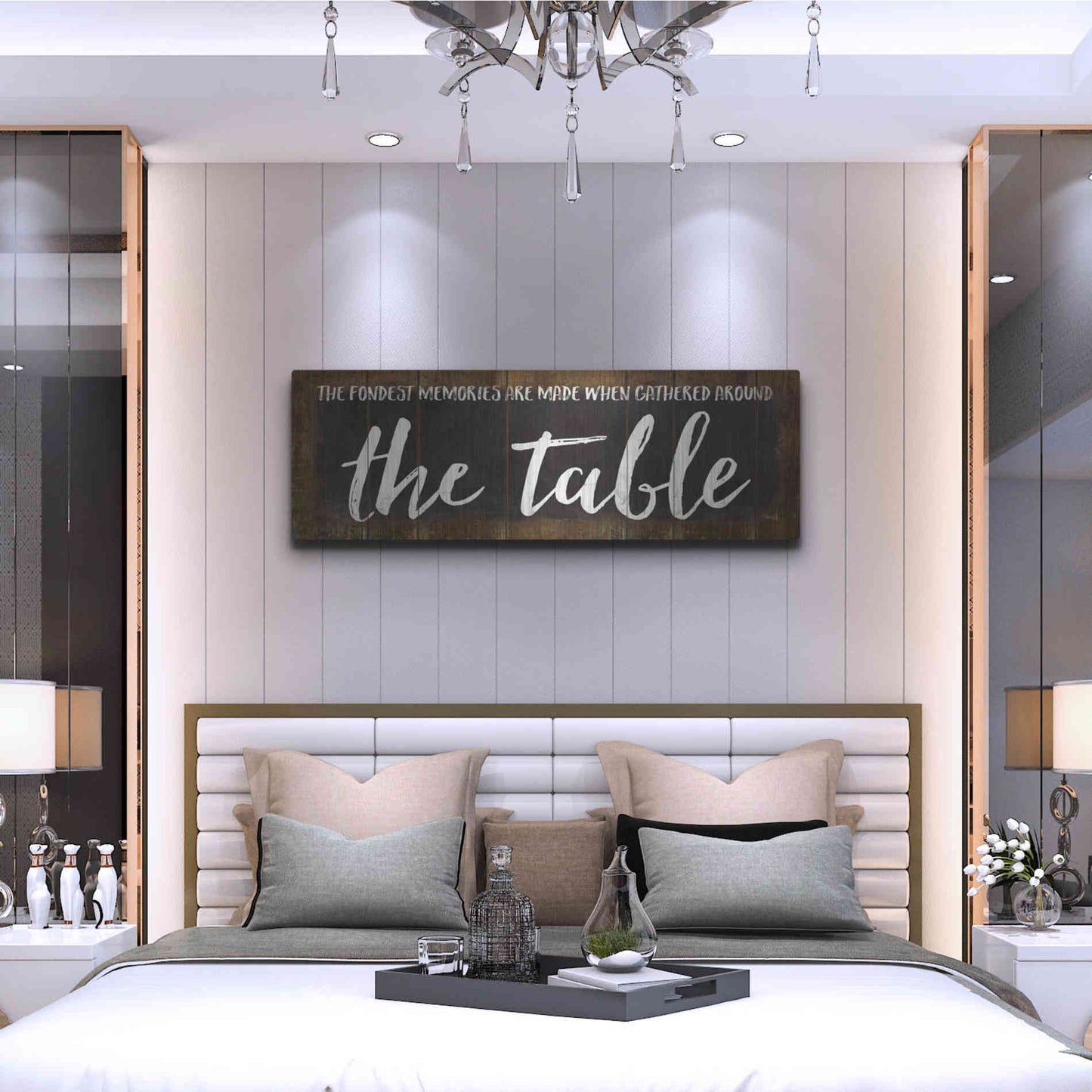 Luxe Metal Art 'The Table' by Marla Rae, Metal Wall Art,48x16