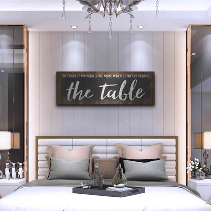 Luxe Metal Art 'The Table' by Marla Rae, Metal Wall Art,48x16