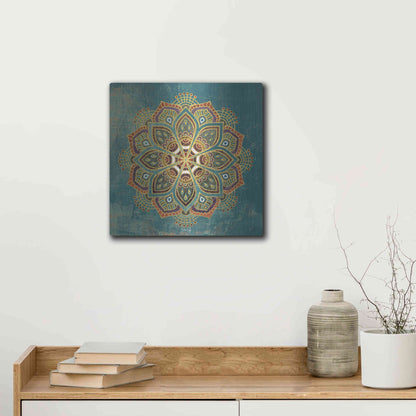 Luxe Metal Art 'Boho Medallion I' by Marla Rae, Metal Wall Art,12x12