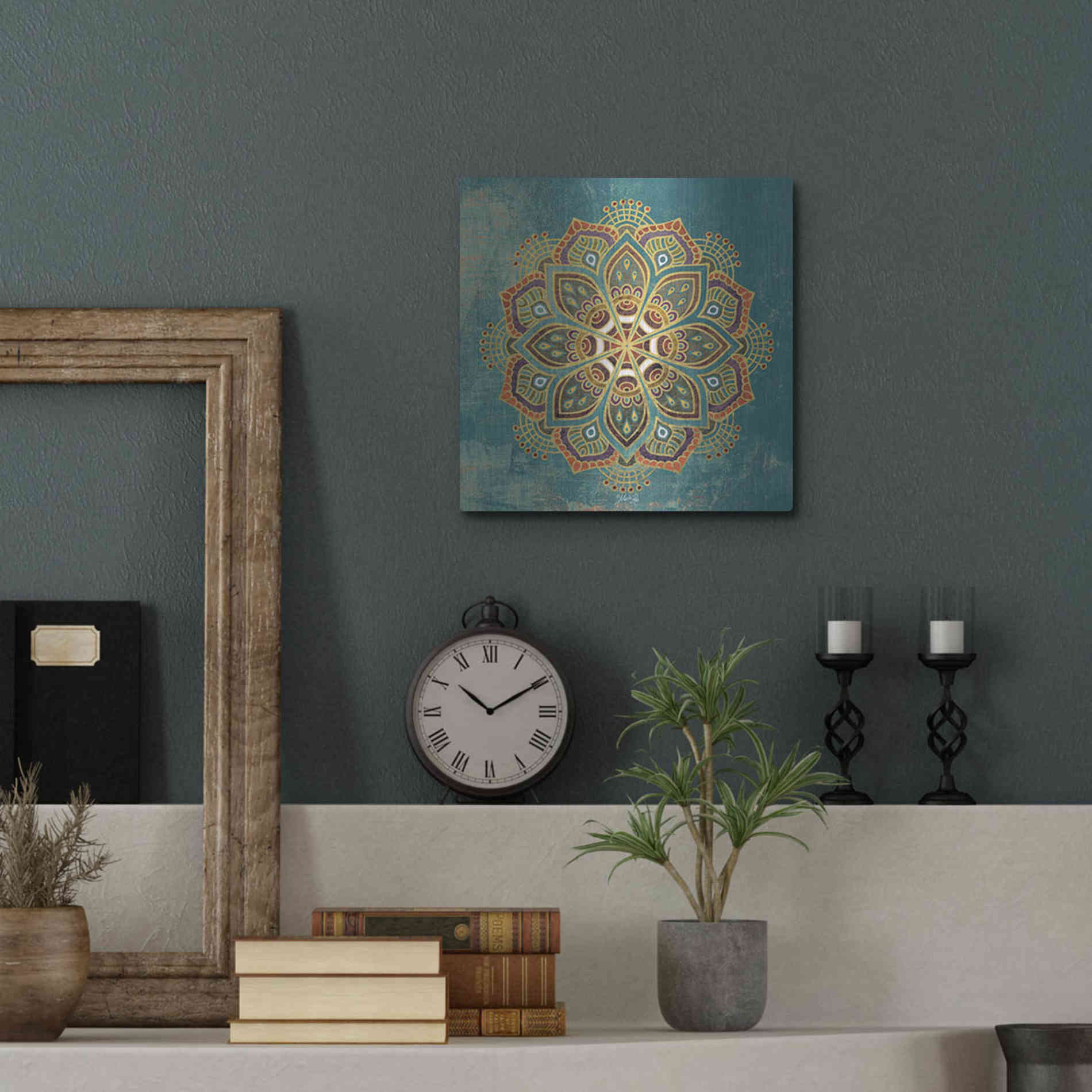 Luxe Metal Art 'Boho Medallion I' by Marla Rae, Metal Wall Art,12x12